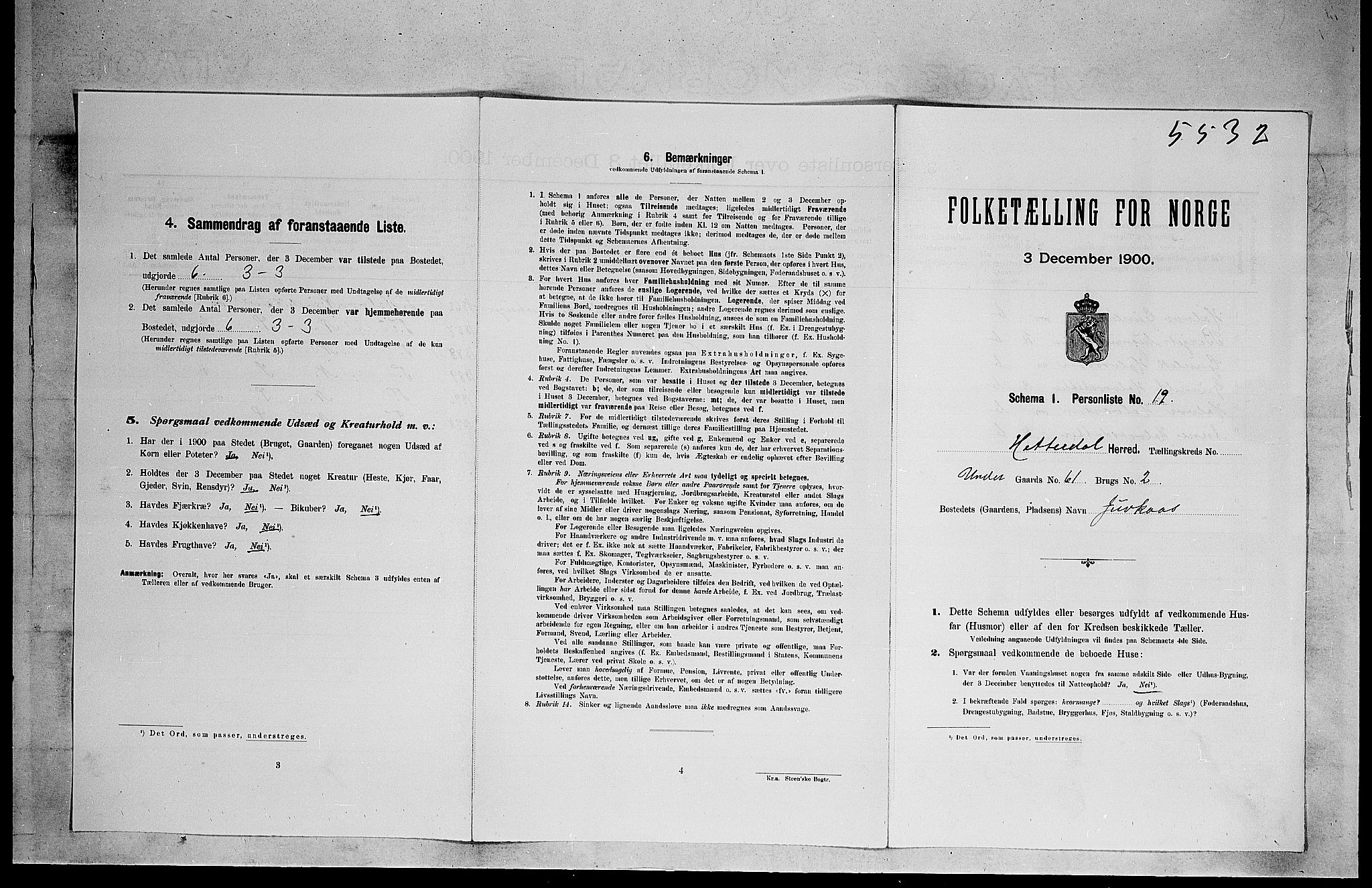 SAKO, Folketelling 1900 for 0823 Heddal herred, 1900, s. 967