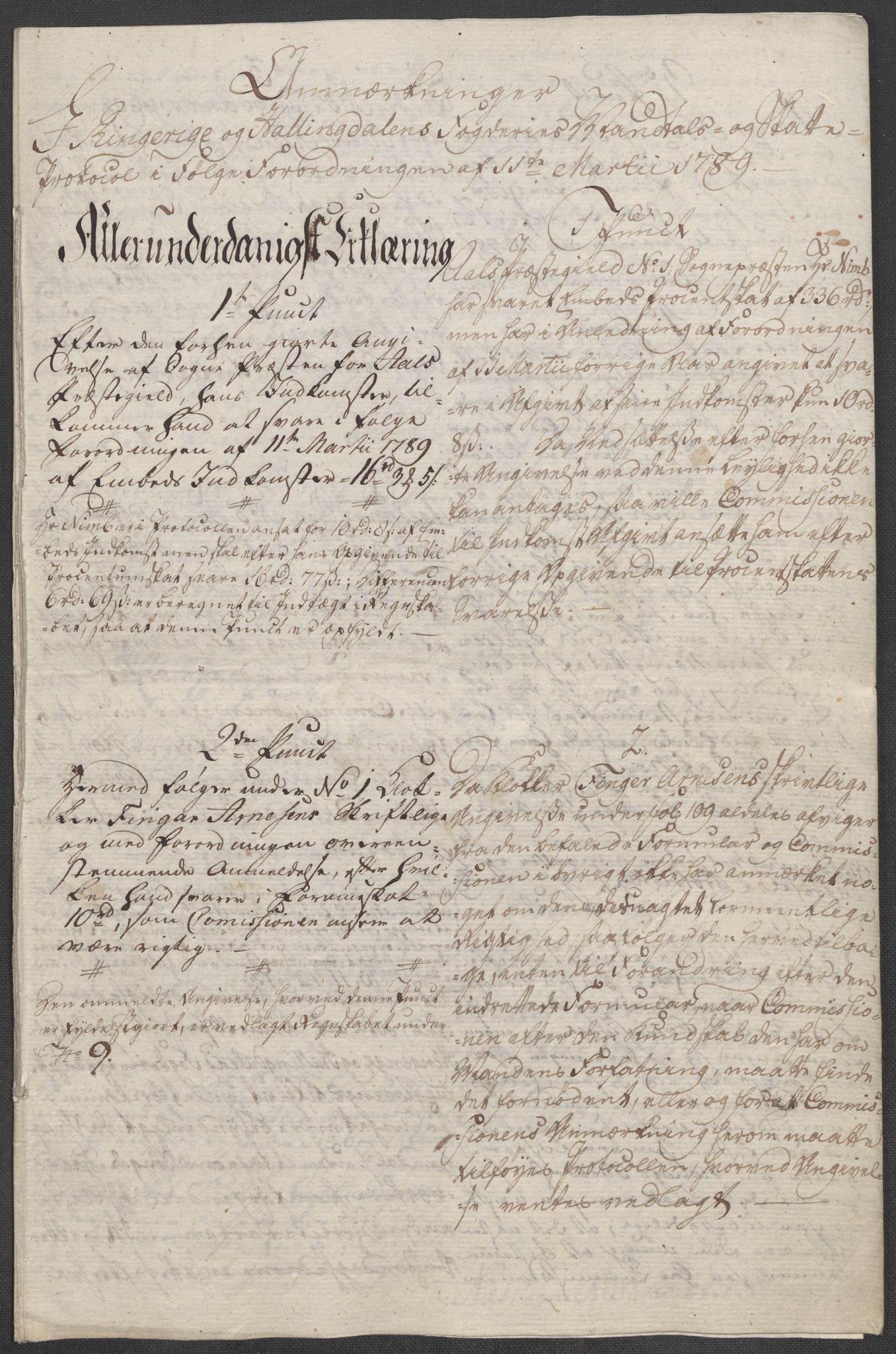 Rentekammeret inntil 1814, Reviderte regnskaper, Mindre regnskaper, AV/RA-EA-4068/Rf/Rfe/L0036: Rakkestad, Heggen og Frøland fogderi, Ringerike og Hallingdal fogderi, 1789, s. 172