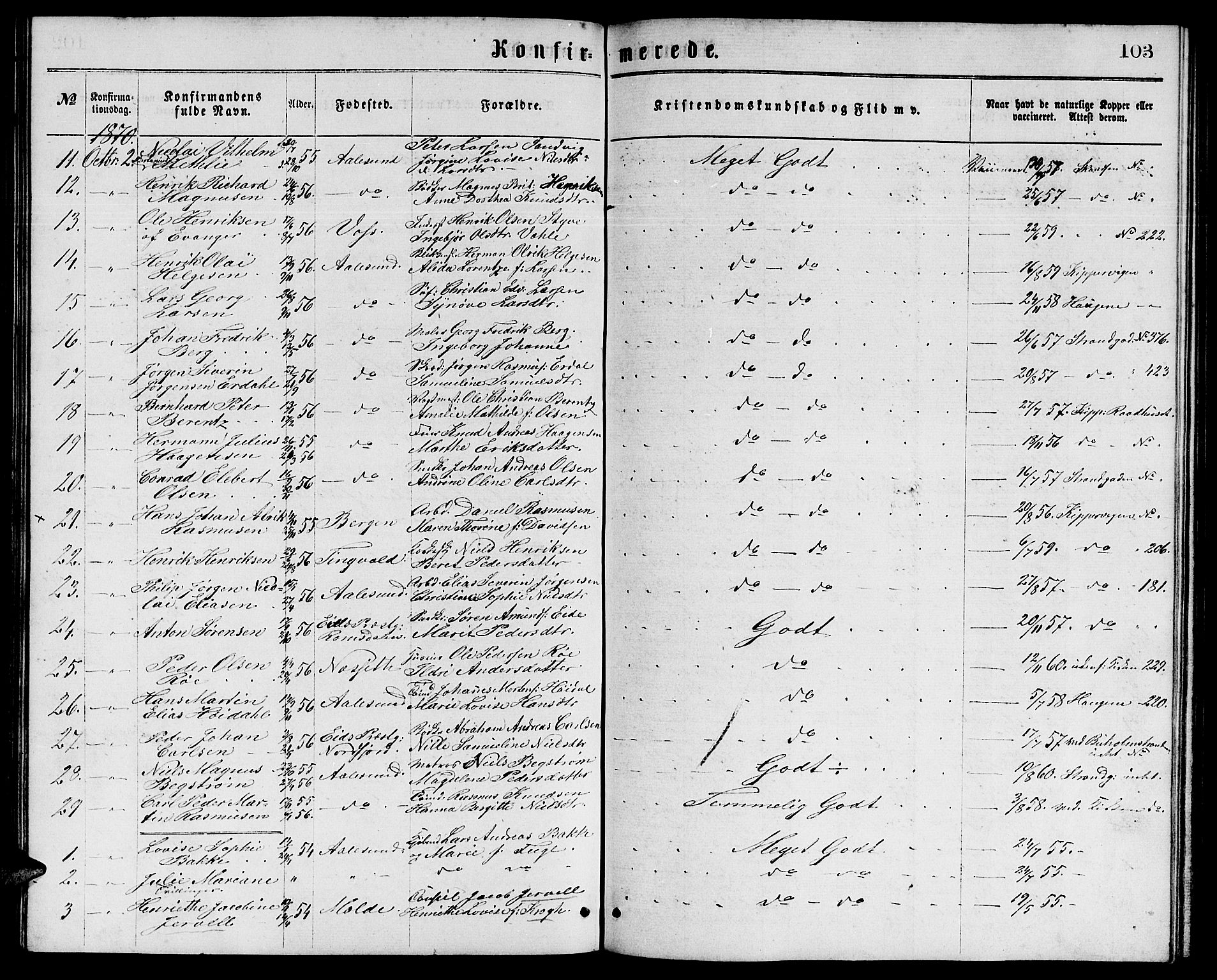Ministerialprotokoller, klokkerbøker og fødselsregistre - Møre og Romsdal, AV/SAT-A-1454/529/L0465: Klokkerbok nr. 529C02, 1868-1877, s. 103