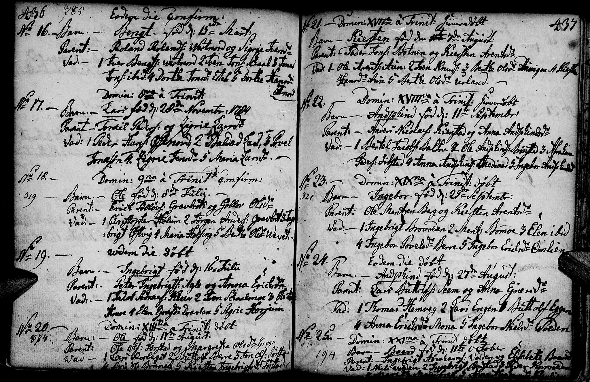 Ministerialprotokoller, klokkerbøker og fødselsregistre - Nord-Trøndelag, SAT/A-1458/749/L0467: Ministerialbok nr. 749A01, 1733-1787, s. 436-437