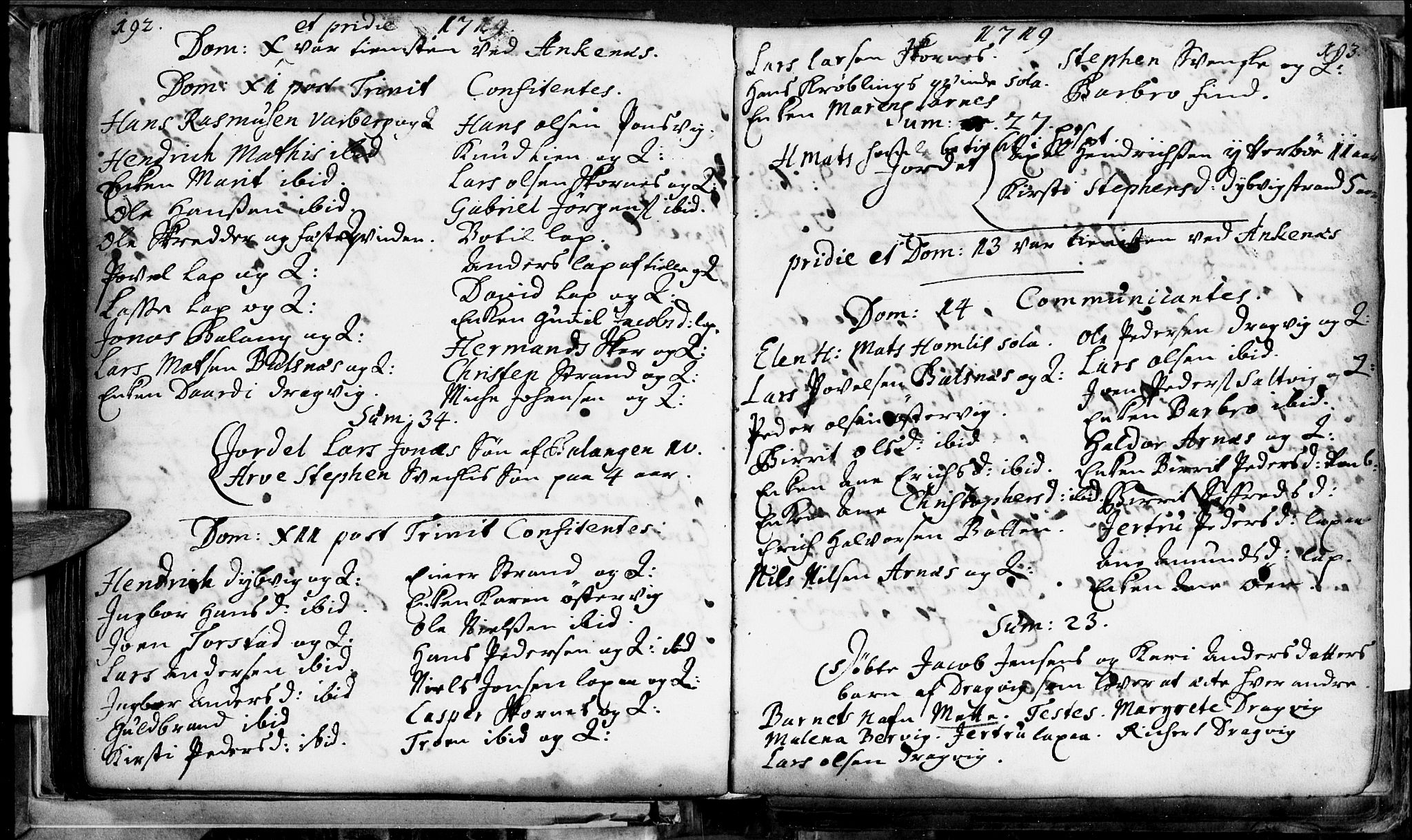 Ministerialprotokoller, klokkerbøker og fødselsregistre - Nordland, AV/SAT-A-1459/863/L0890: Ministerialbok nr. 863A02, 1714-1732, s. 192-193