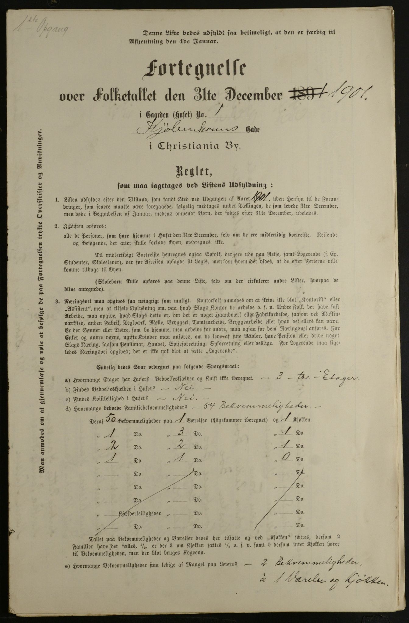 OBA, Kommunal folketelling 31.12.1901 for Kristiania kjøpstad, 1901, s. 8498