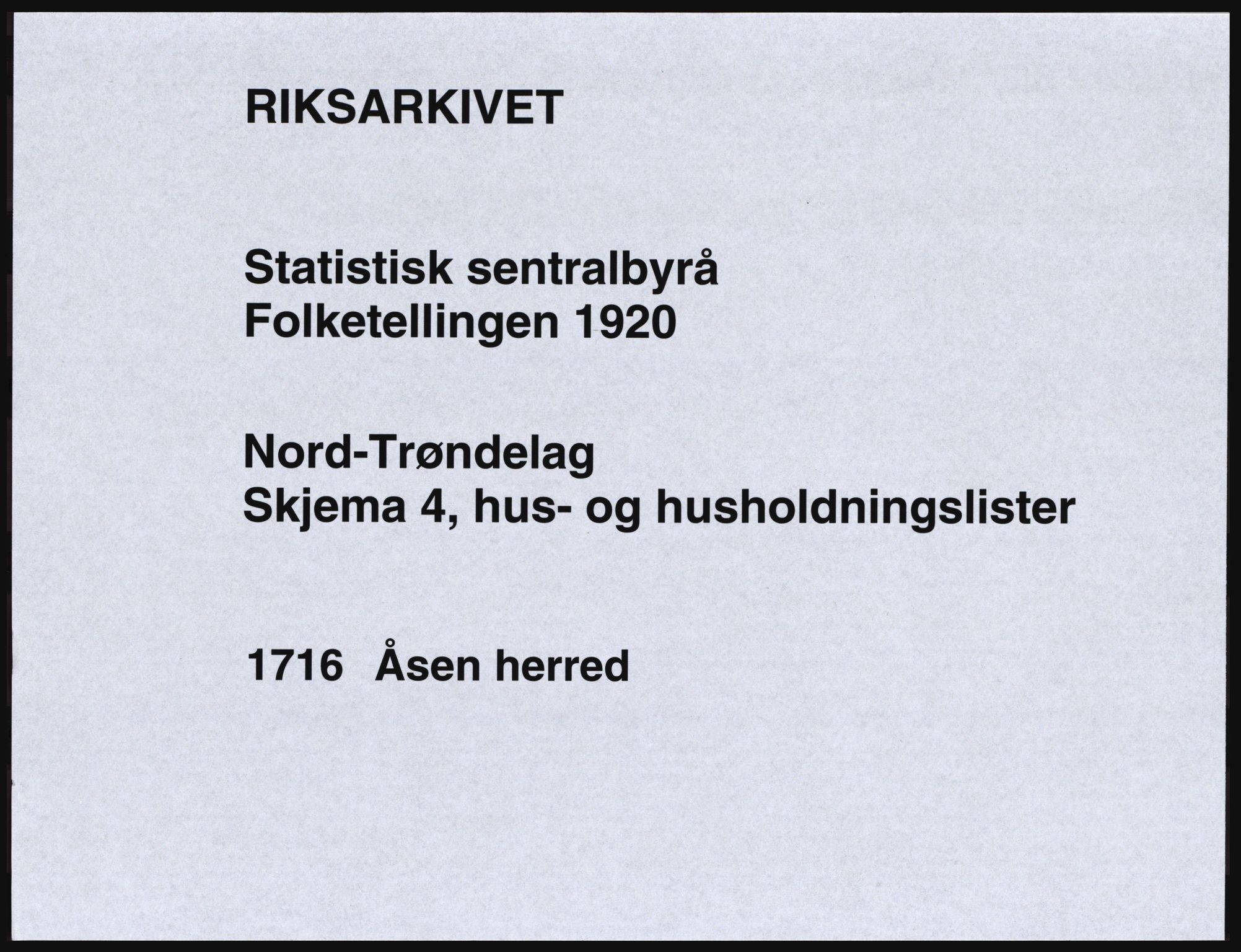 SAT, Folketelling 1920 for 1716 Åsen herred, 1920, s. 24