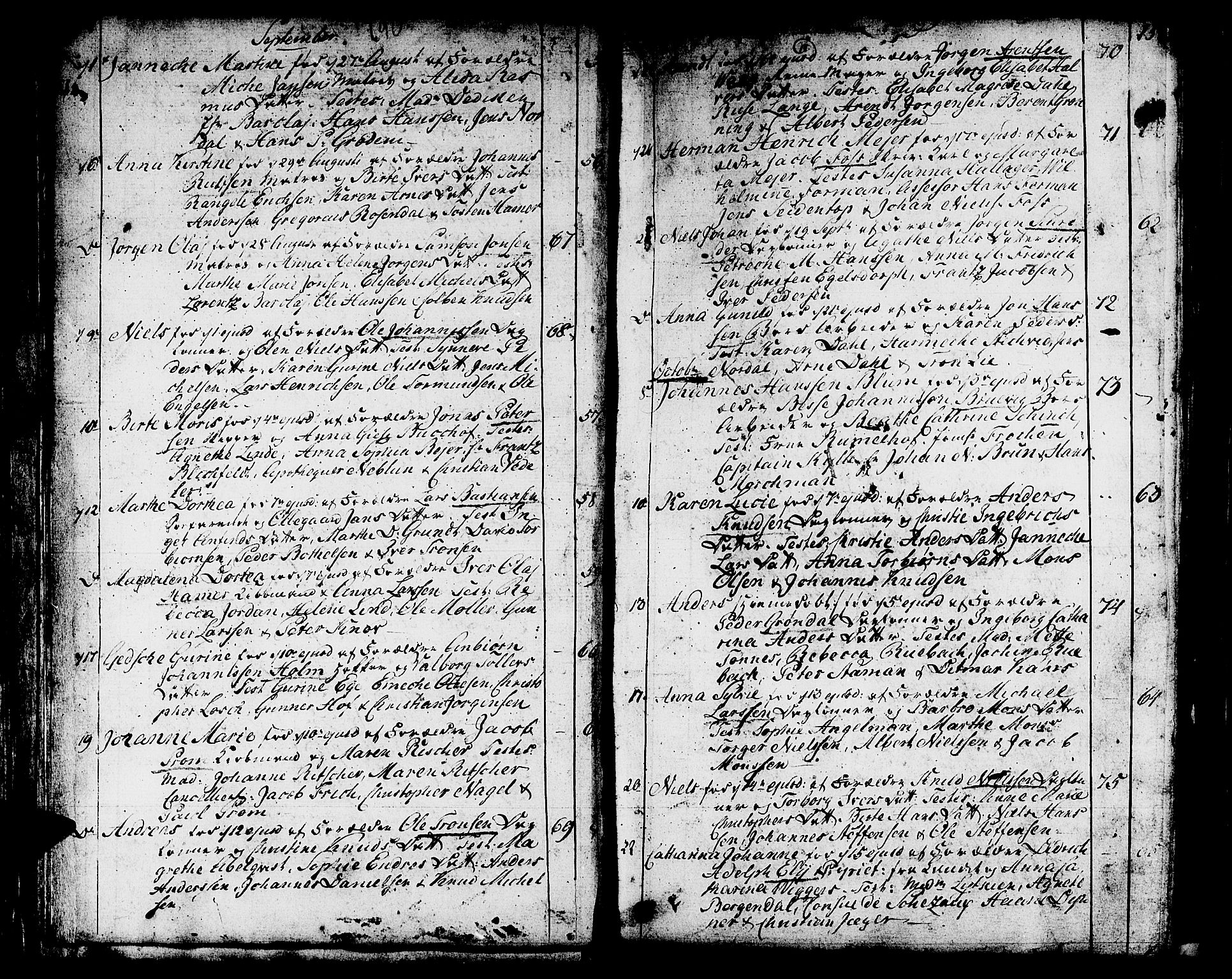 Domkirken sokneprestembete, SAB/A-74801/H/Haa/L0004: Ministerialbok nr. A 4, 1763-1820, s. 14-15
