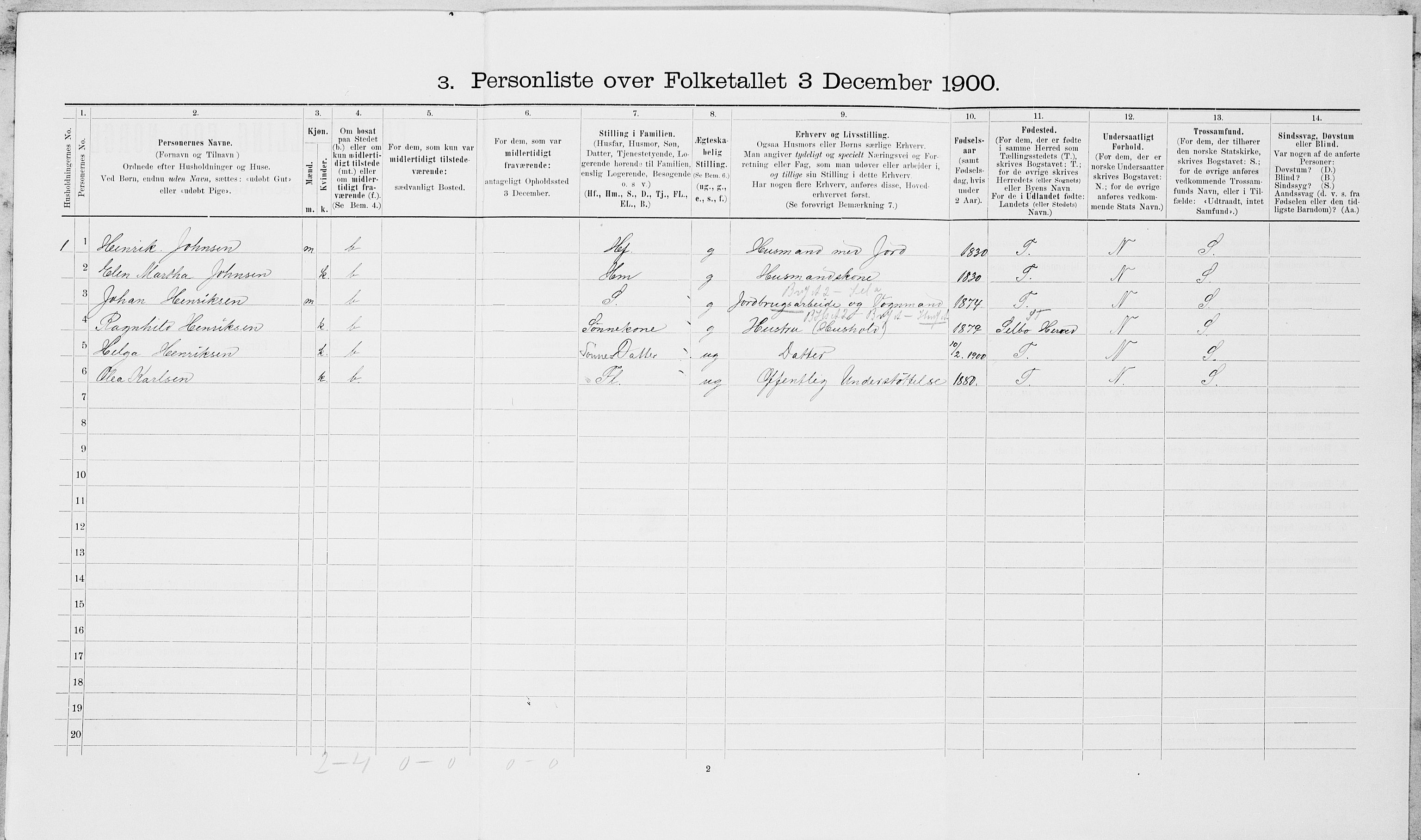 SAT, Folketelling 1900 for 1714 Nedre Stjørdal herred, 1900, s. 1110