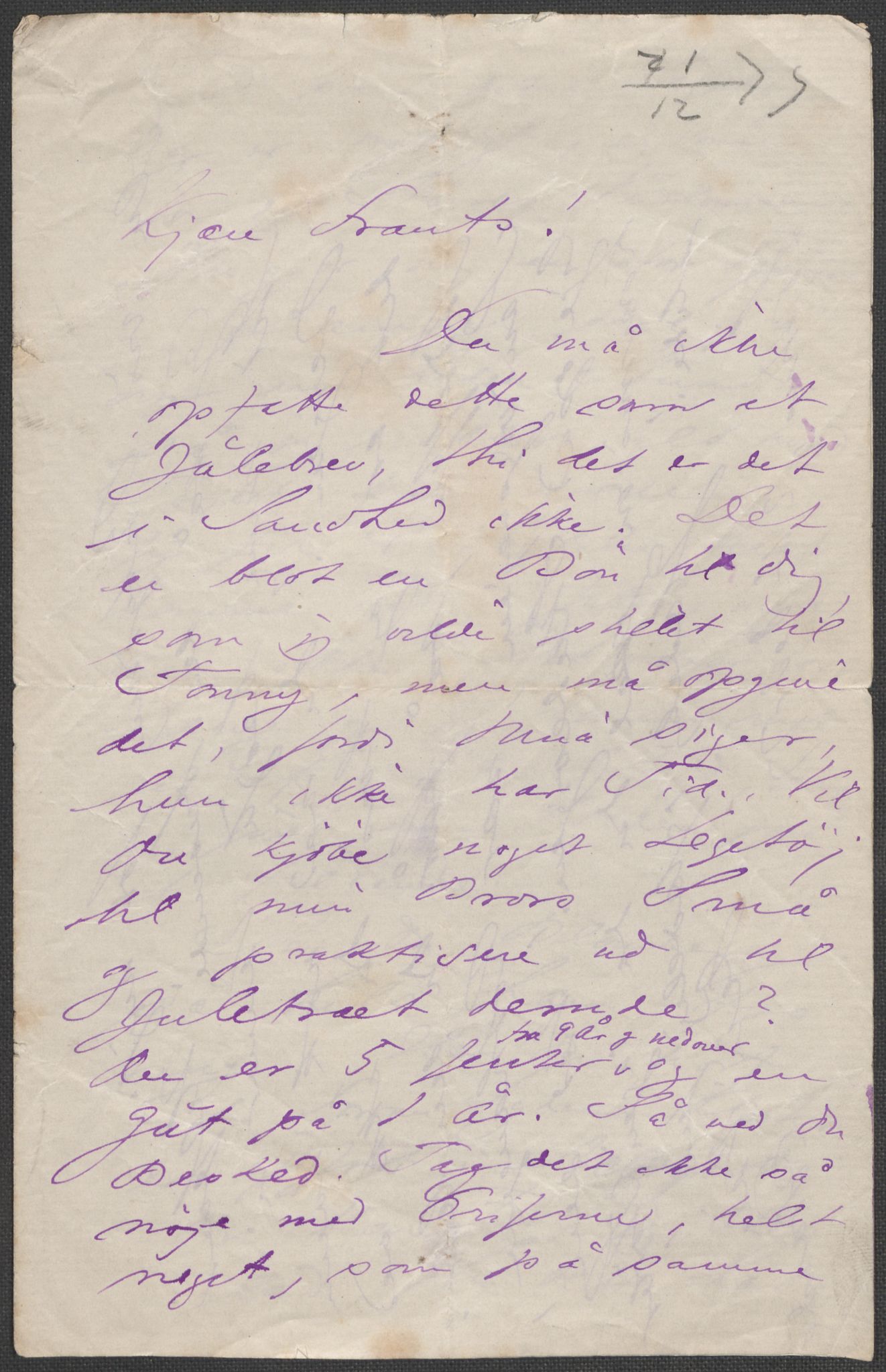 Beyer, Frants, RA/PA-0132/F/L0001: Brev fra Edvard Grieg til Frantz Beyer og "En del optegnelser som kan tjene til kommentar til brevene" av Marie Beyer, 1872-1907, s. 53