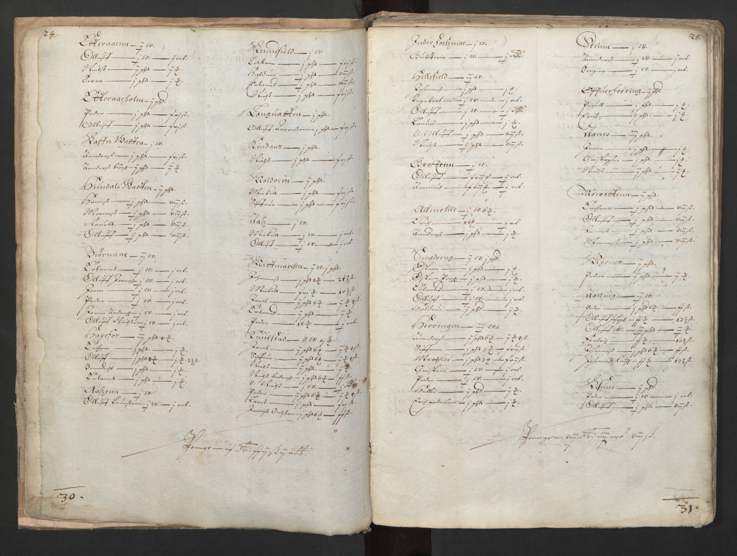 Rentekammeret inntil 1814, Realistisk ordnet avdeling, AV/RA-EA-4070/L/L0030/0002: Nordland lagdømme: / Skattemanntall, 1662, s. 30-31