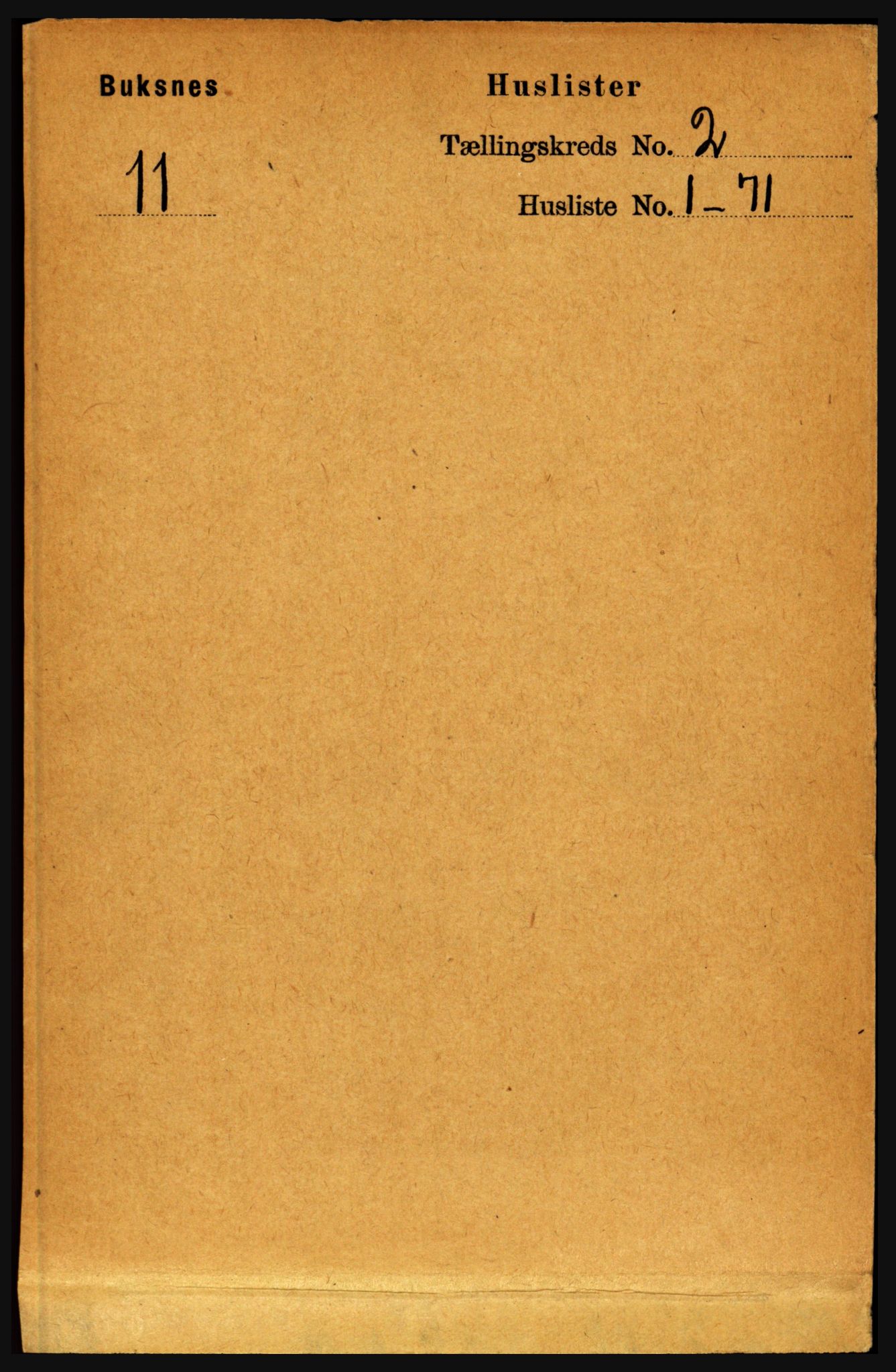 RA, Folketelling 1891 for 1860 Buksnes herred, 1891, s. 1520