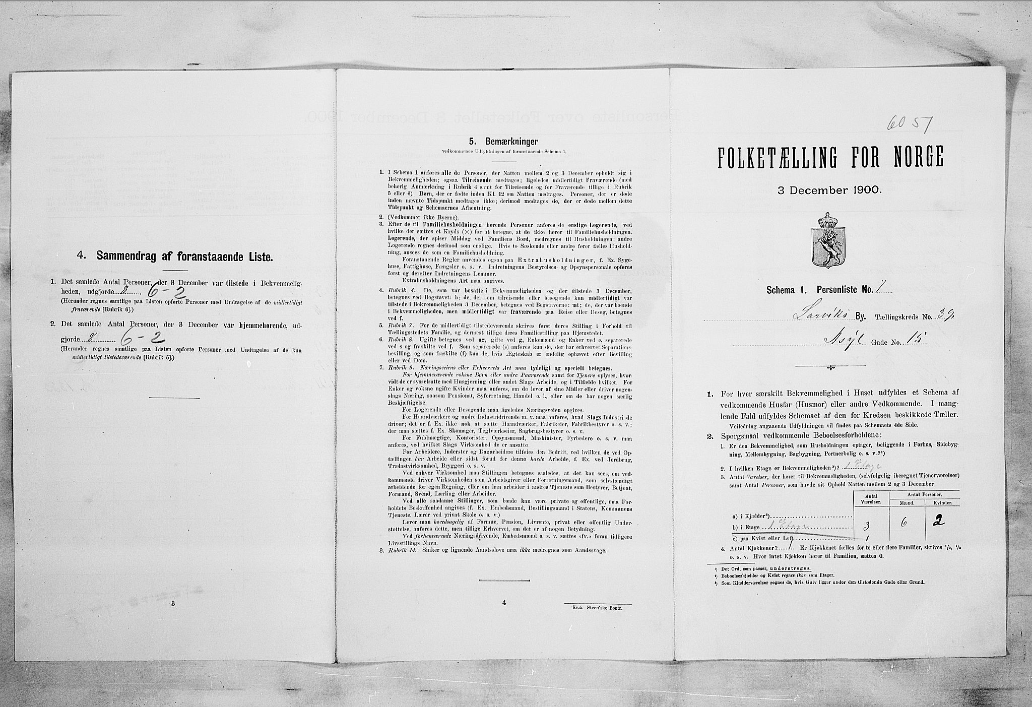 RA, Folketelling 1900 for 0707 Larvik kjøpstad, 1900, s. 5244