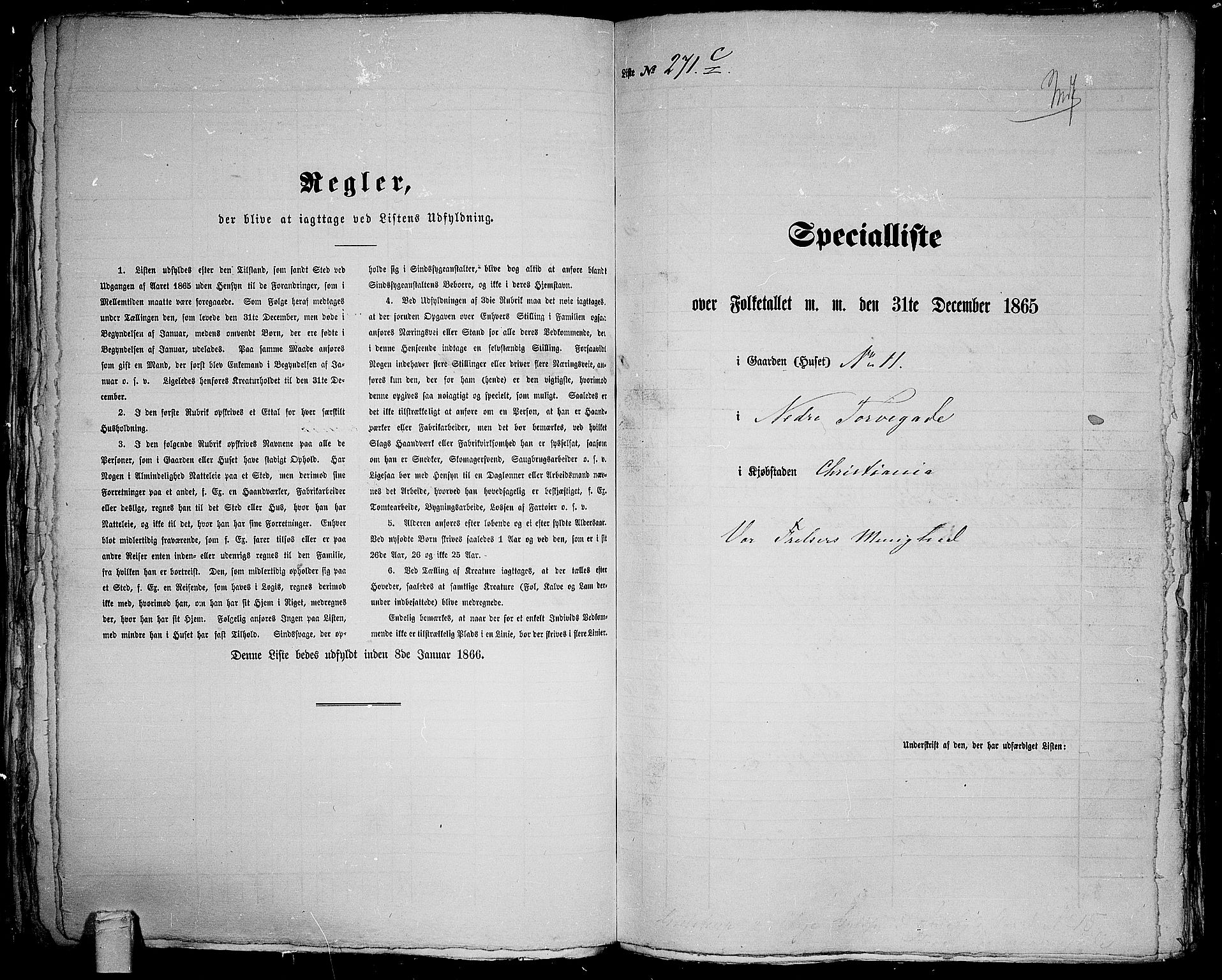 RA, Folketelling 1865 for 0301 Kristiania kjøpstad, 1865, s. 775