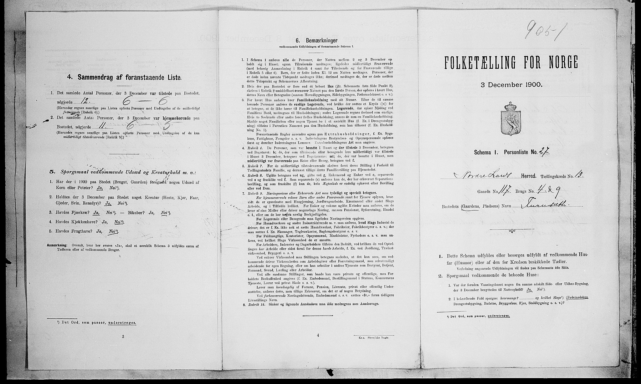 SAH, Folketelling 1900 for 0538 Nordre Land herred, 1900, s. 1623