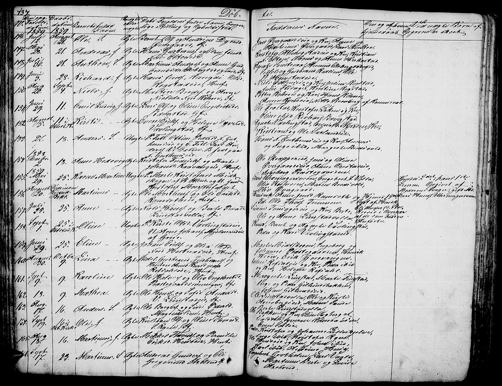 Stange prestekontor, AV/SAH-PREST-002/L/L0003: Klokkerbok nr. 3, 1840-1864, s. 137