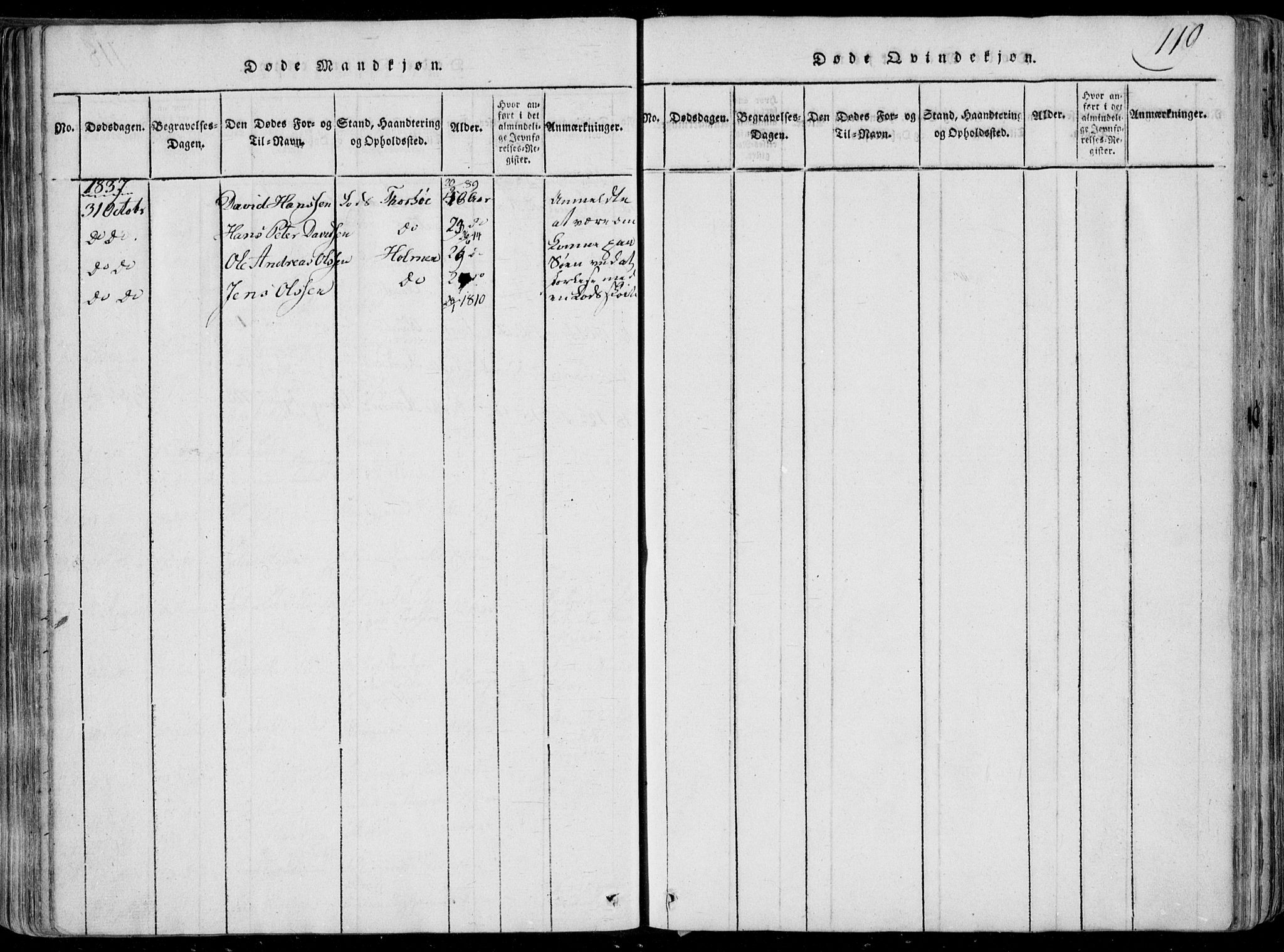 Oddernes sokneprestkontor, AV/SAK-1111-0033/F/Fa/Faa/L0005: Ministerialbok nr. A 5, 1820-1838, s. 119