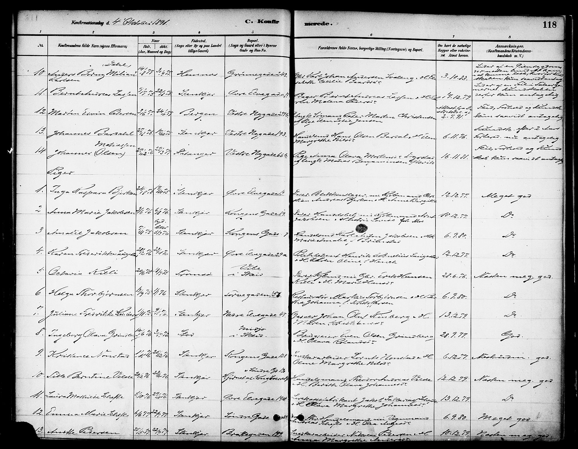 Ministerialprotokoller, klokkerbøker og fødselsregistre - Nord-Trøndelag, SAT/A-1458/739/L0371: Ministerialbok nr. 739A03, 1881-1895, s. 118