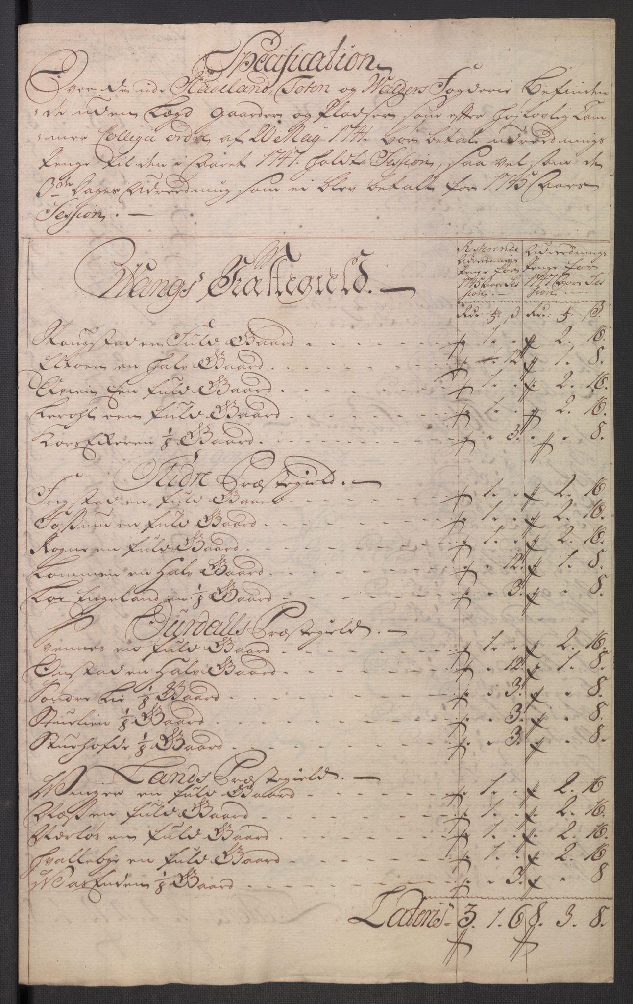 Rentekammeret inntil 1814, Reviderte regnskaper, Fogderegnskap, AV/RA-EA-4092/R18/L1346: Fogderegnskap Hadeland, Toten og Valdres, 1747-1748, s. 80