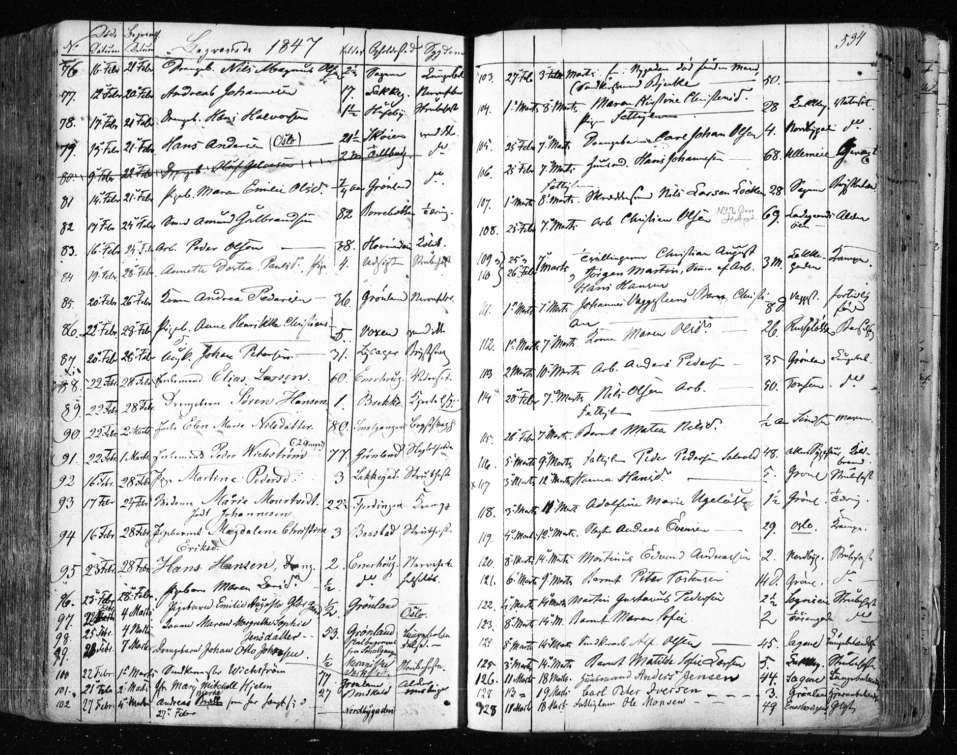 Aker prestekontor kirkebøker, AV/SAO-A-10861/F/L0019: Ministerialbok nr. 19, 1842-1852, s. 534