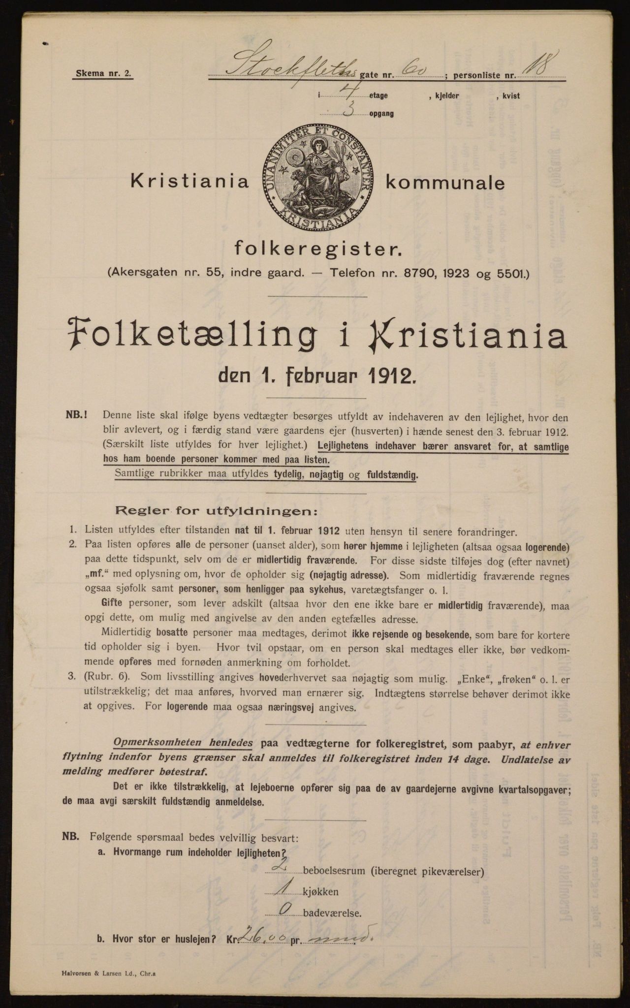OBA, Kommunal folketelling 1.2.1912 for Kristiania, 1912, s. 102377