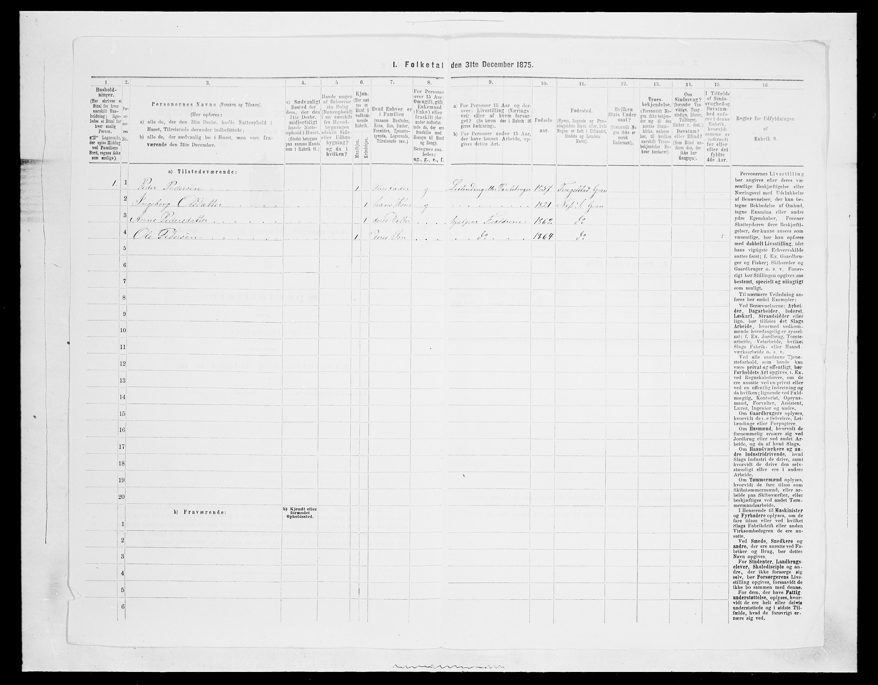 SAH, Folketelling 1875 for 0534P Gran prestegjeld, 1875, s. 539