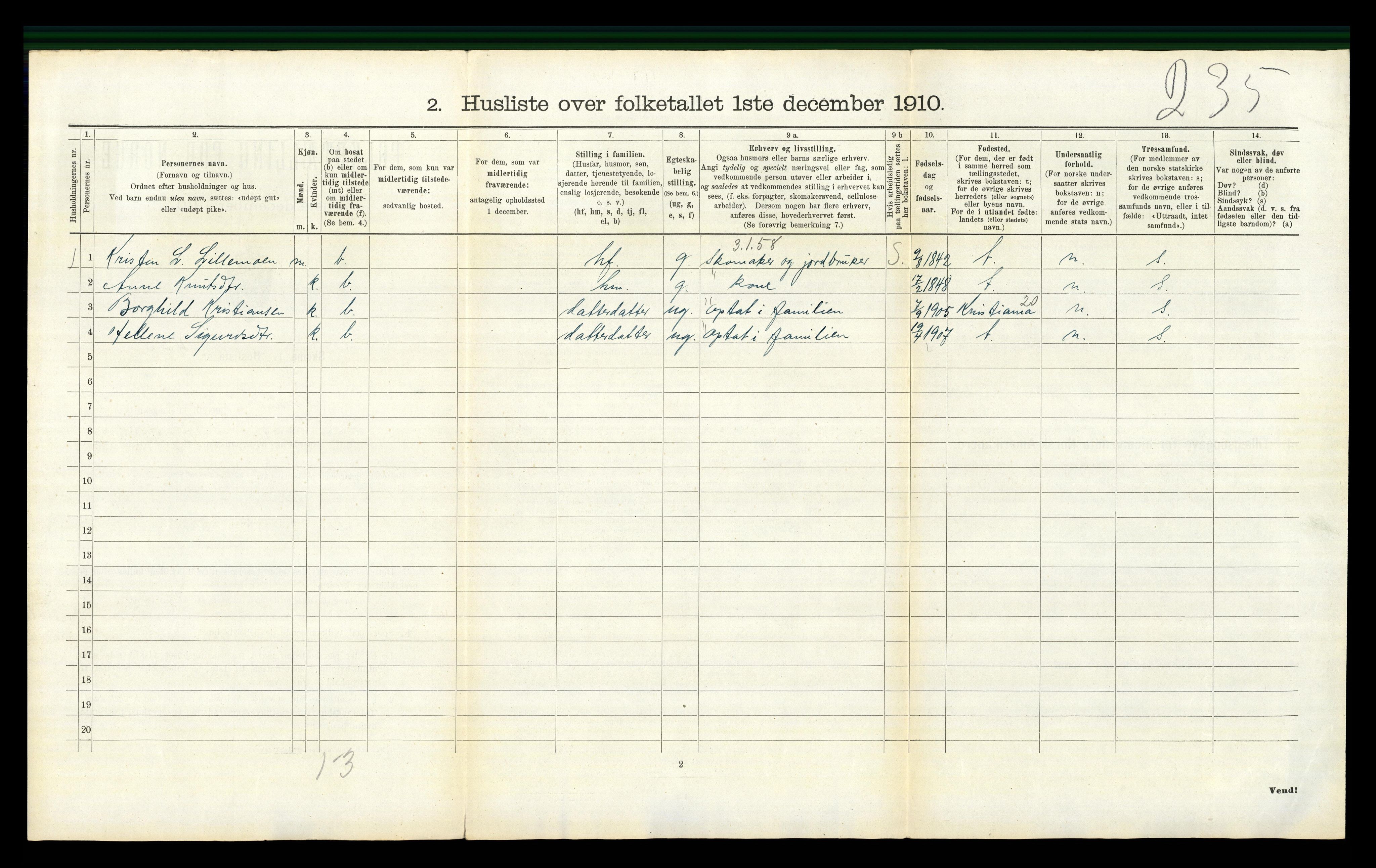 RA, Folketelling 1910 for 0621 Sigdal herred, 1910, s. 143