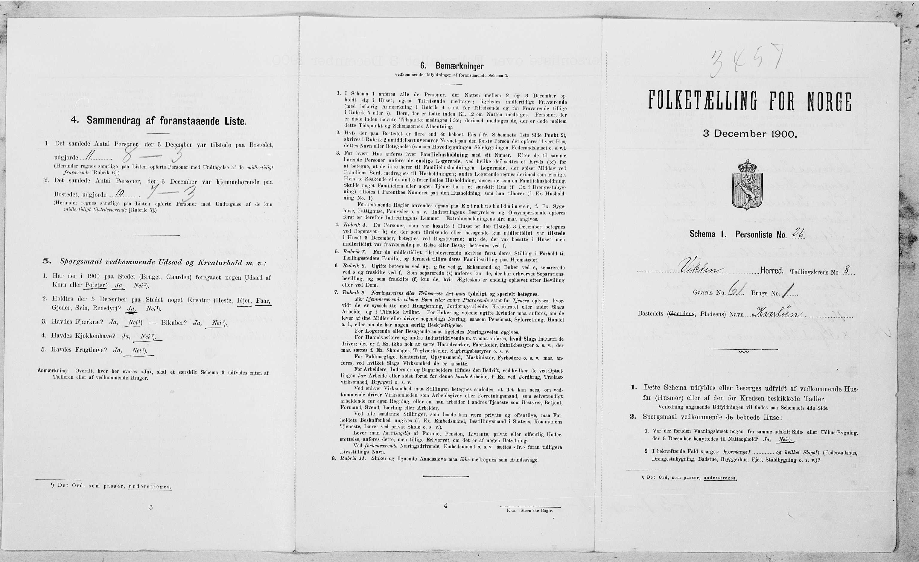 SAT, Folketelling 1900 for 1750 Vikna herred, 1900, s. 904