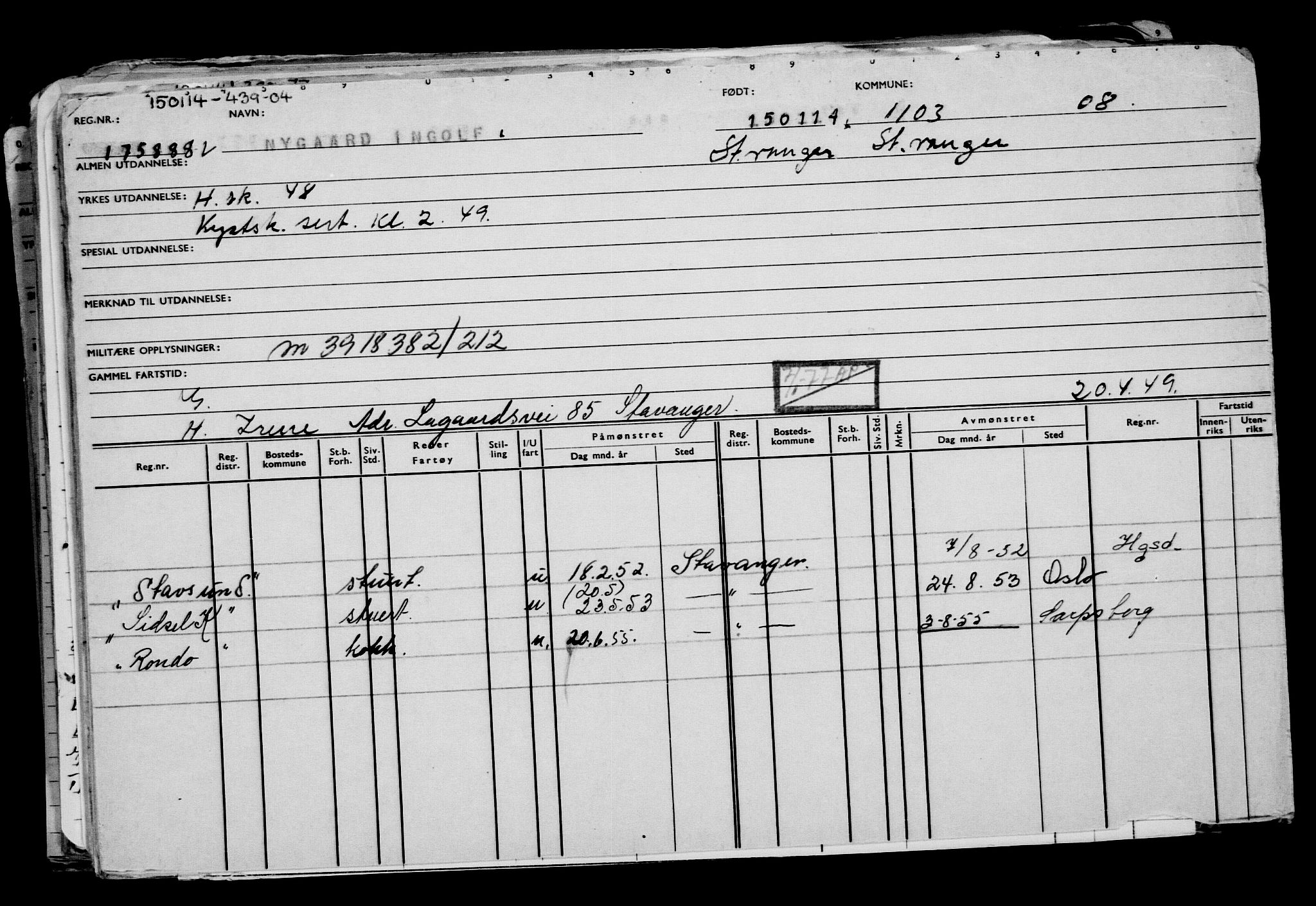 Direktoratet for sjømenn, AV/RA-S-3545/G/Gb/L0118: Hovedkort, 1914, s. 71