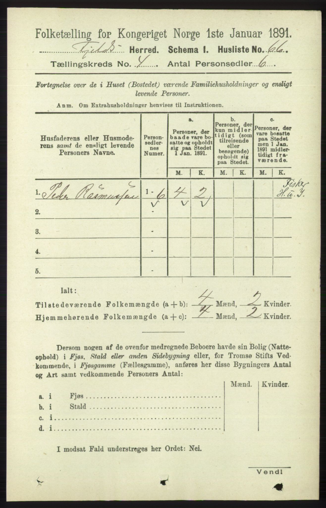 RA, Folketelling 1891 for 1246 Fjell herred, 1891, s. 2019