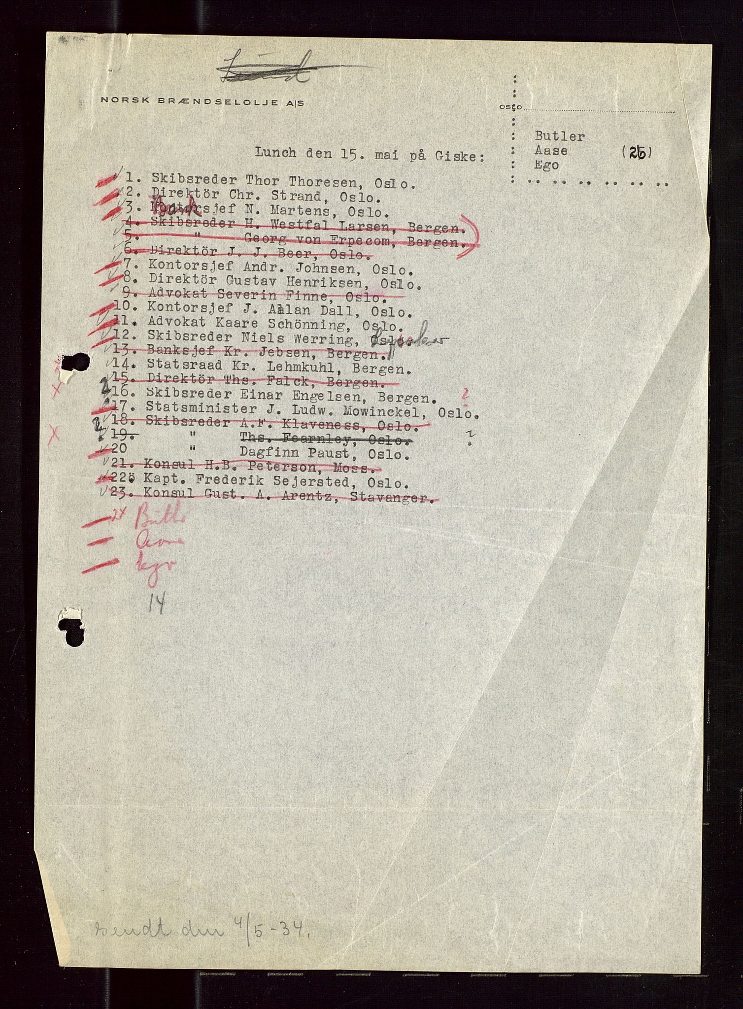 PA 1544 - Norsk Brændselolje A/S, SAST/A-101965/1/A/Aa/L0002/0002: Generalforsamling  / Generalforsamling 1933, 1934, 1933-1934, s. 131