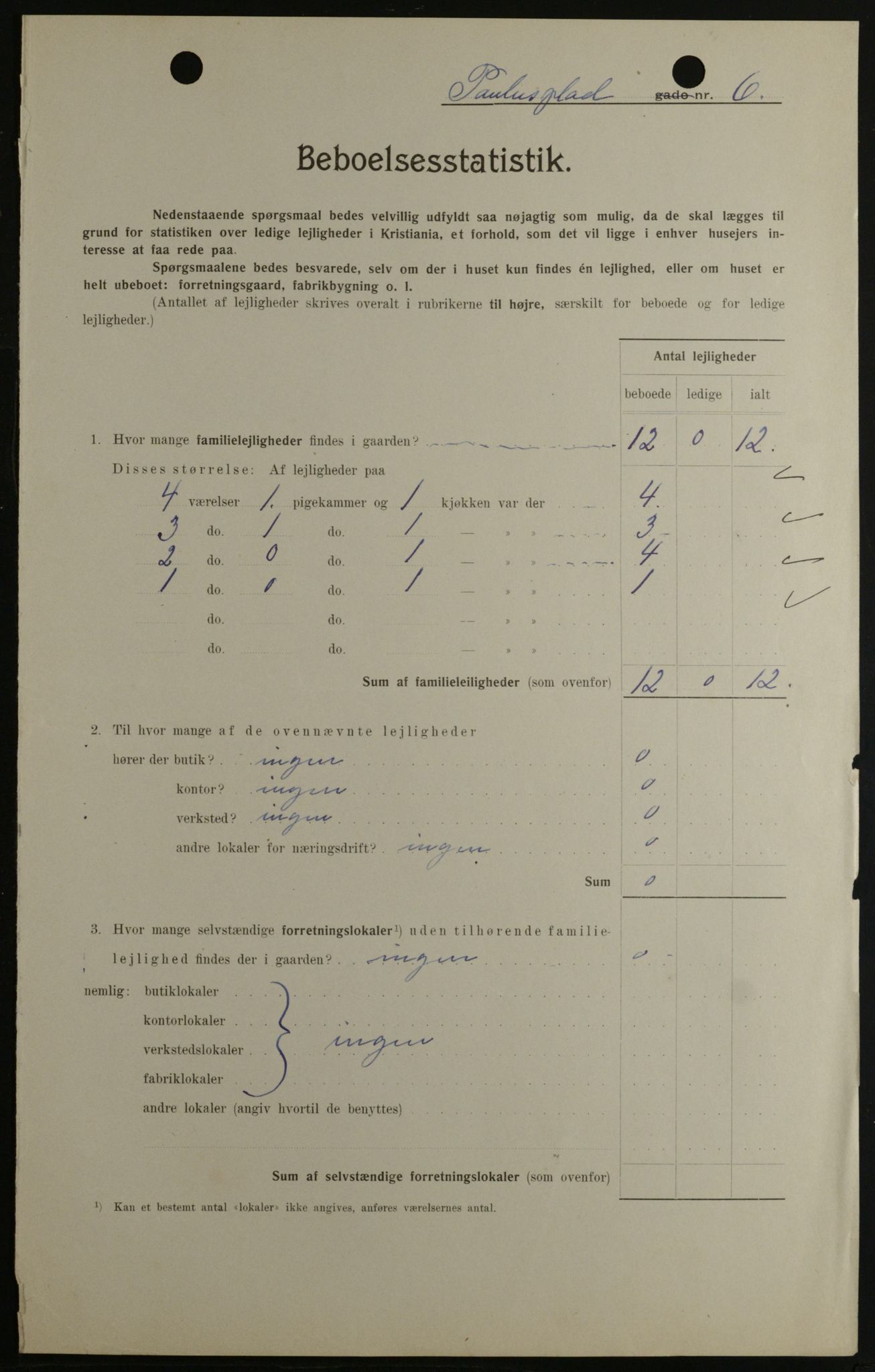 OBA, Kommunal folketelling 1.2.1908 for Kristiania kjøpstad, 1908, s. 70573