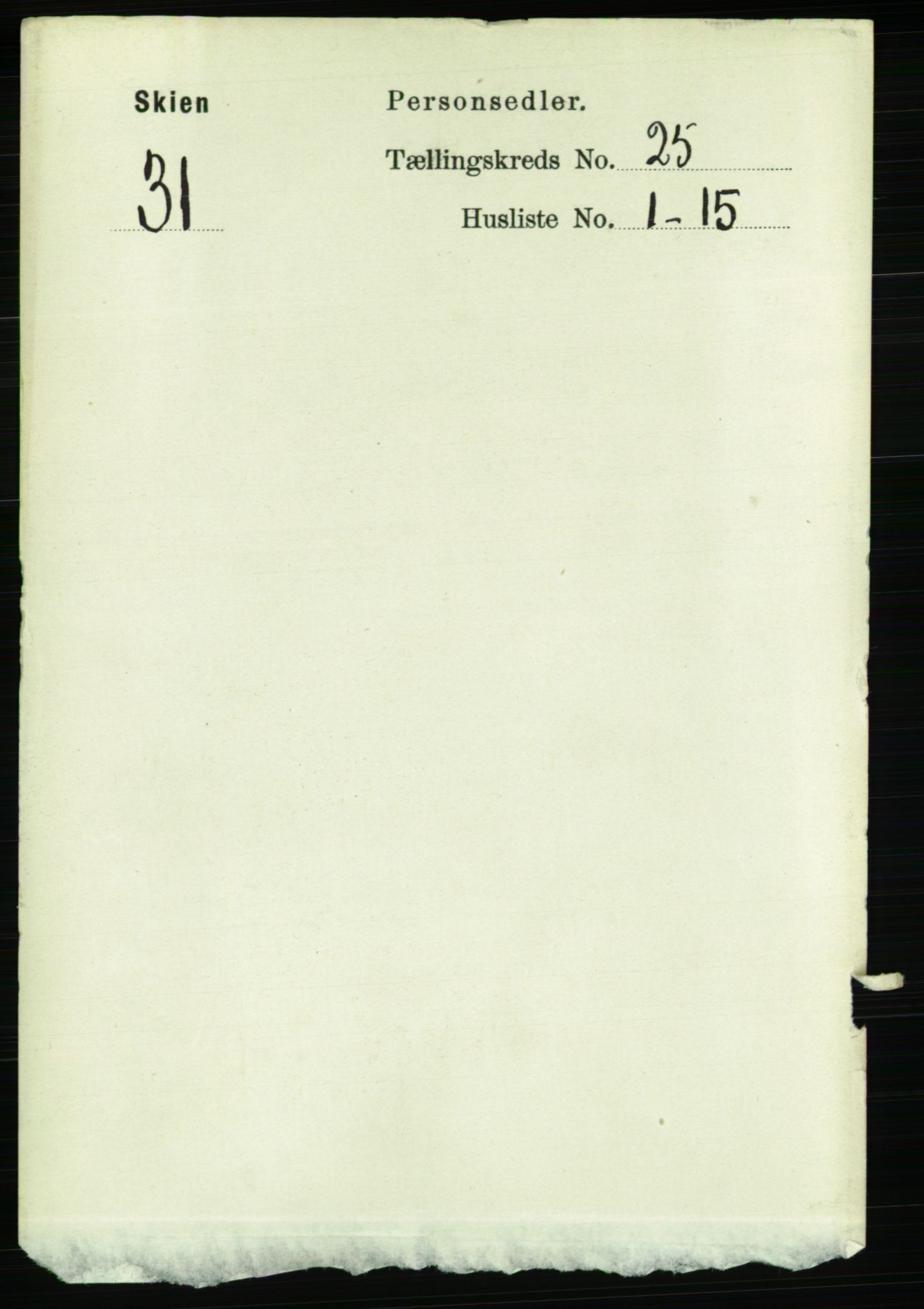 RA, Folketelling 1891 for 0806 Skien kjøpstad, 1891, s. 6033