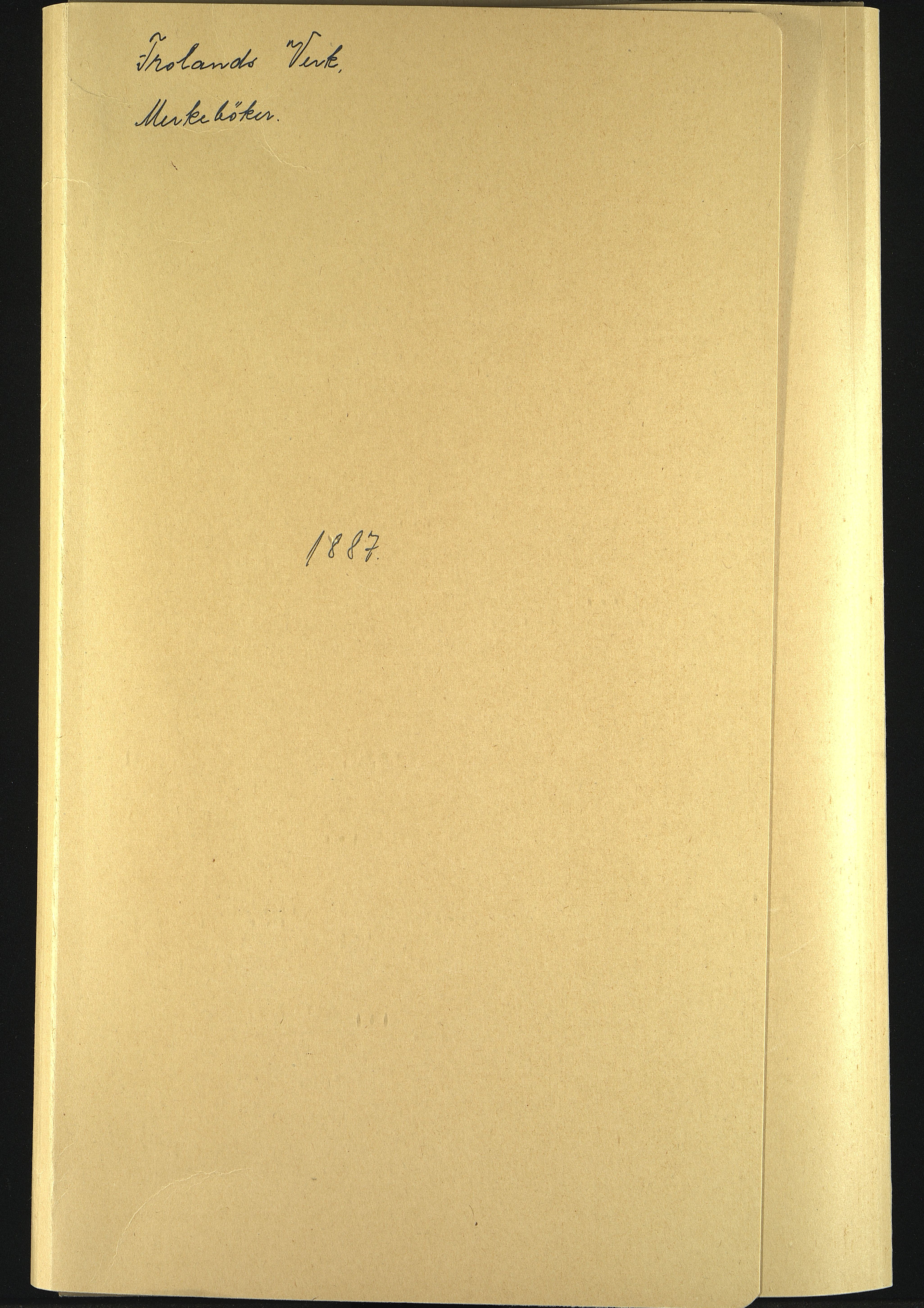 Froland Verk, AAKS/DA-1023/1/02/L0014: Merkebøker, 1887-1889