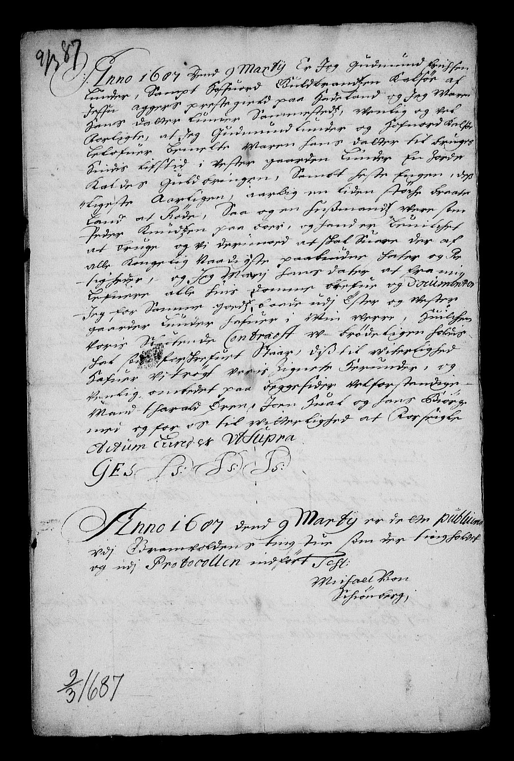 Stattholderembetet 1572-1771, RA/EA-2870/Af/L0001: Avskrifter av vedlegg til originale supplikker, nummerert i samsvar med supplikkbøkene, 1683-1687, s. 43