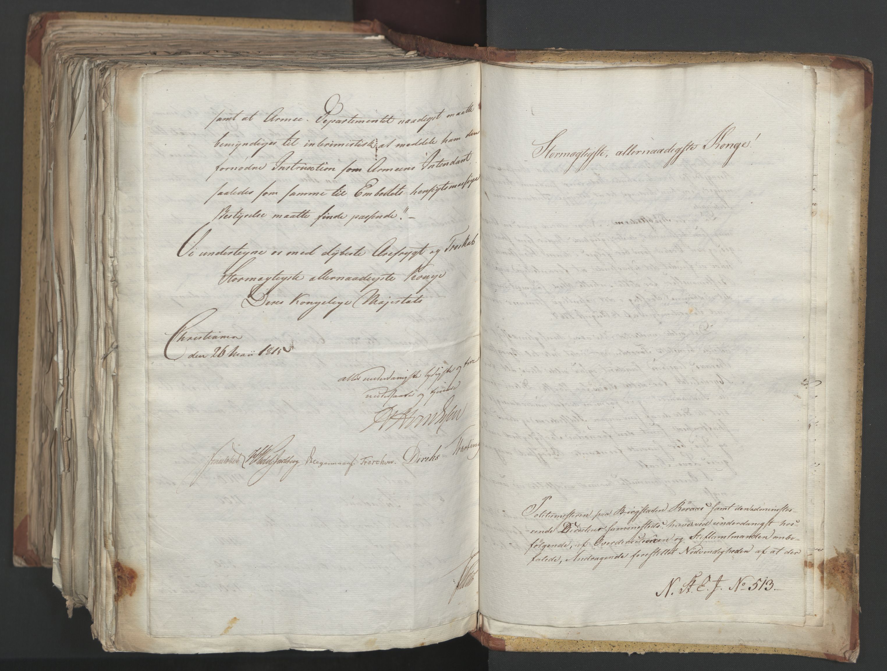 Statsrådsavdelingen i Stockholm, AV/RA-S-1003/D/Da/L0002: Regjeringsinnstillinger nr. 263-518, 1815, s. 558