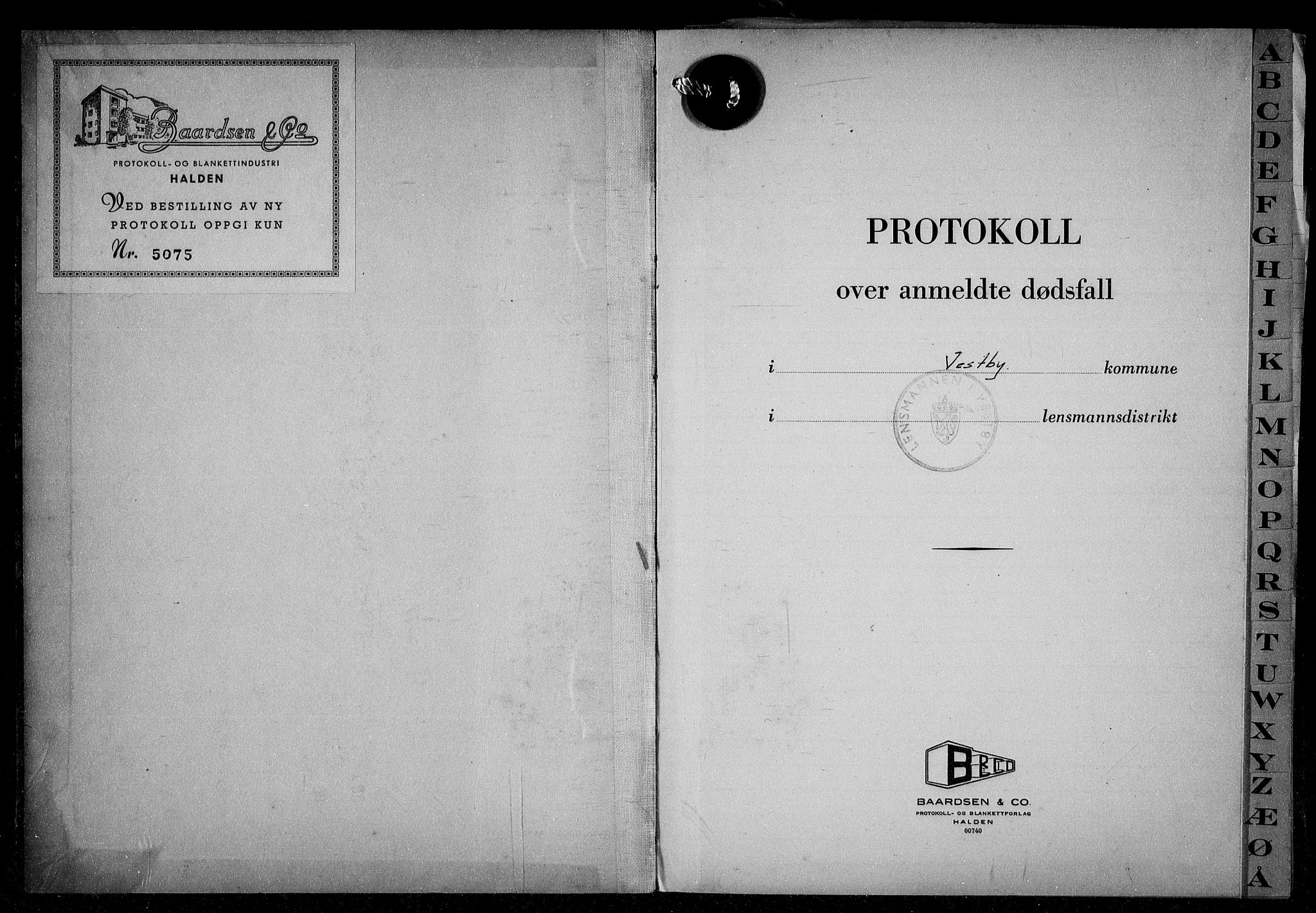 Vestby lensmannskontor, AV/SAO-A-10110/H/Ha/Haa/L0006: Dødsfallsprotokoll, 1957-1963