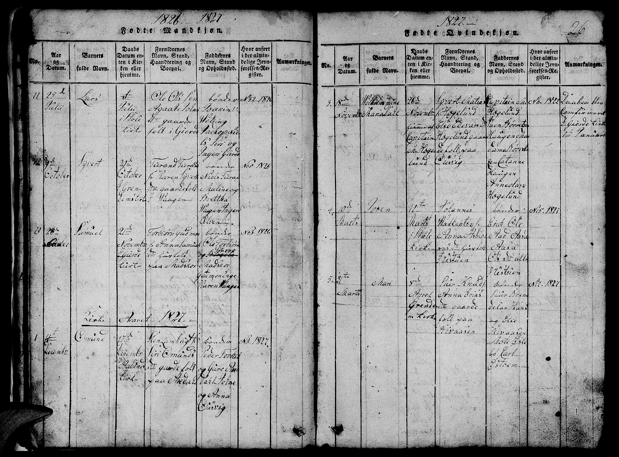 Etne sokneprestembete, SAB/A-75001/H/Hab: Klokkerbok nr. B 1, 1815-1850, s. 26