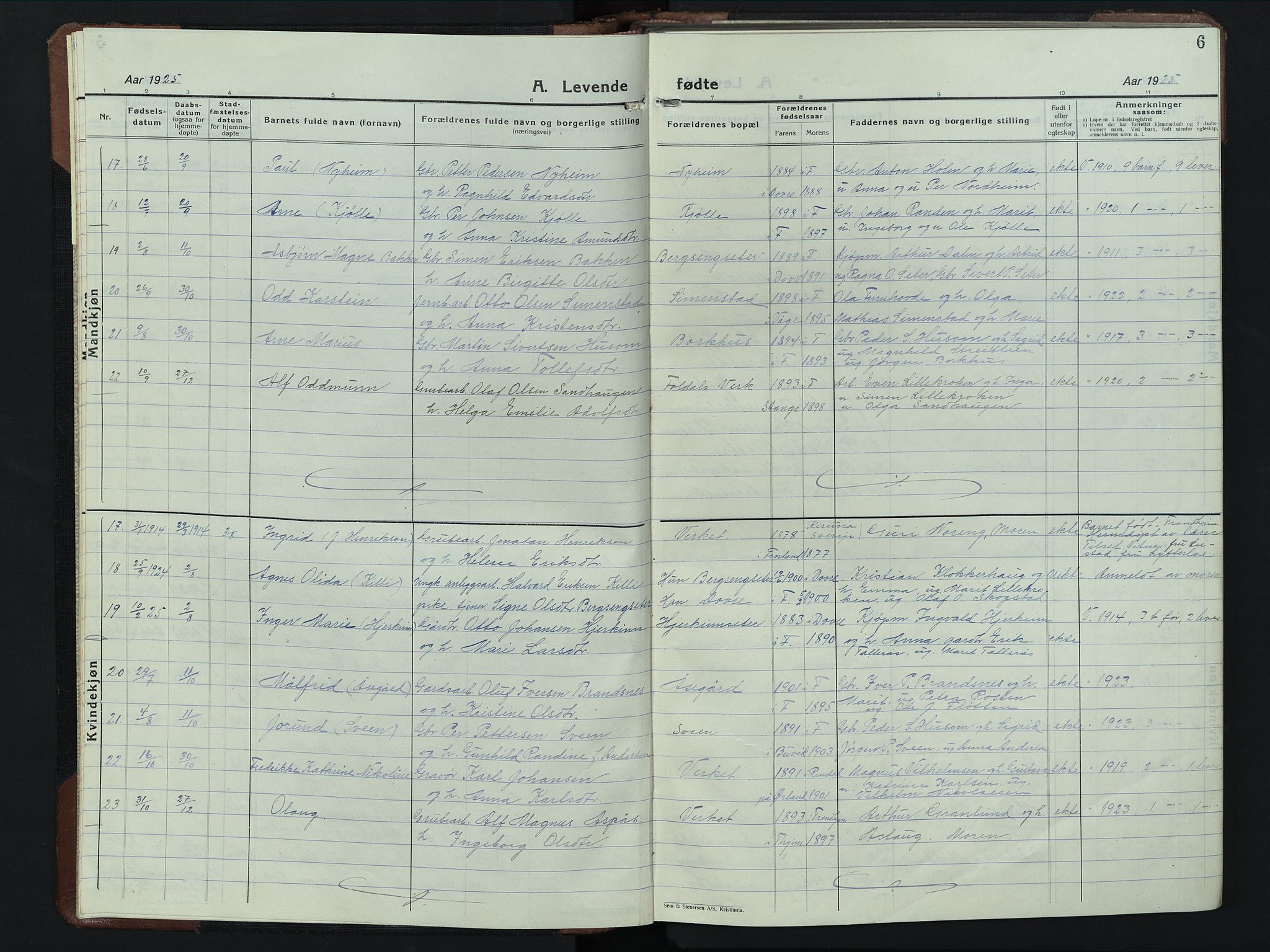 Alvdal prestekontor, AV/SAH-PREST-060/H/Ha/Hab/L0008: Klokkerbok nr. 8, 1925-1953, s. 6