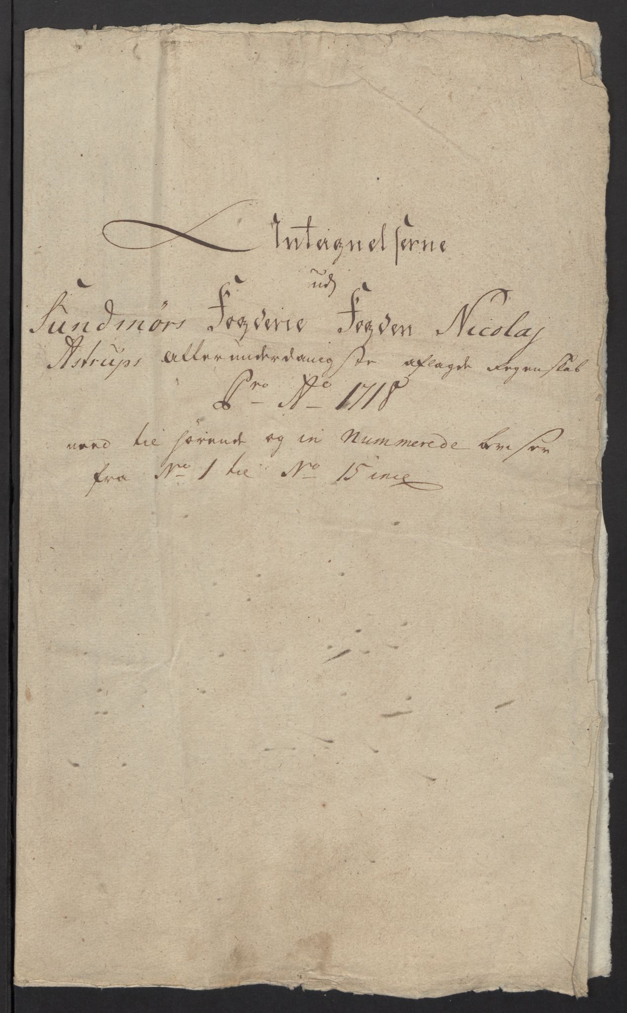 Rentekammeret inntil 1814, Reviderte regnskaper, Fogderegnskap, AV/RA-EA-4092/R54/L3570: Fogderegnskap Sunnmøre, 1718, s. 256