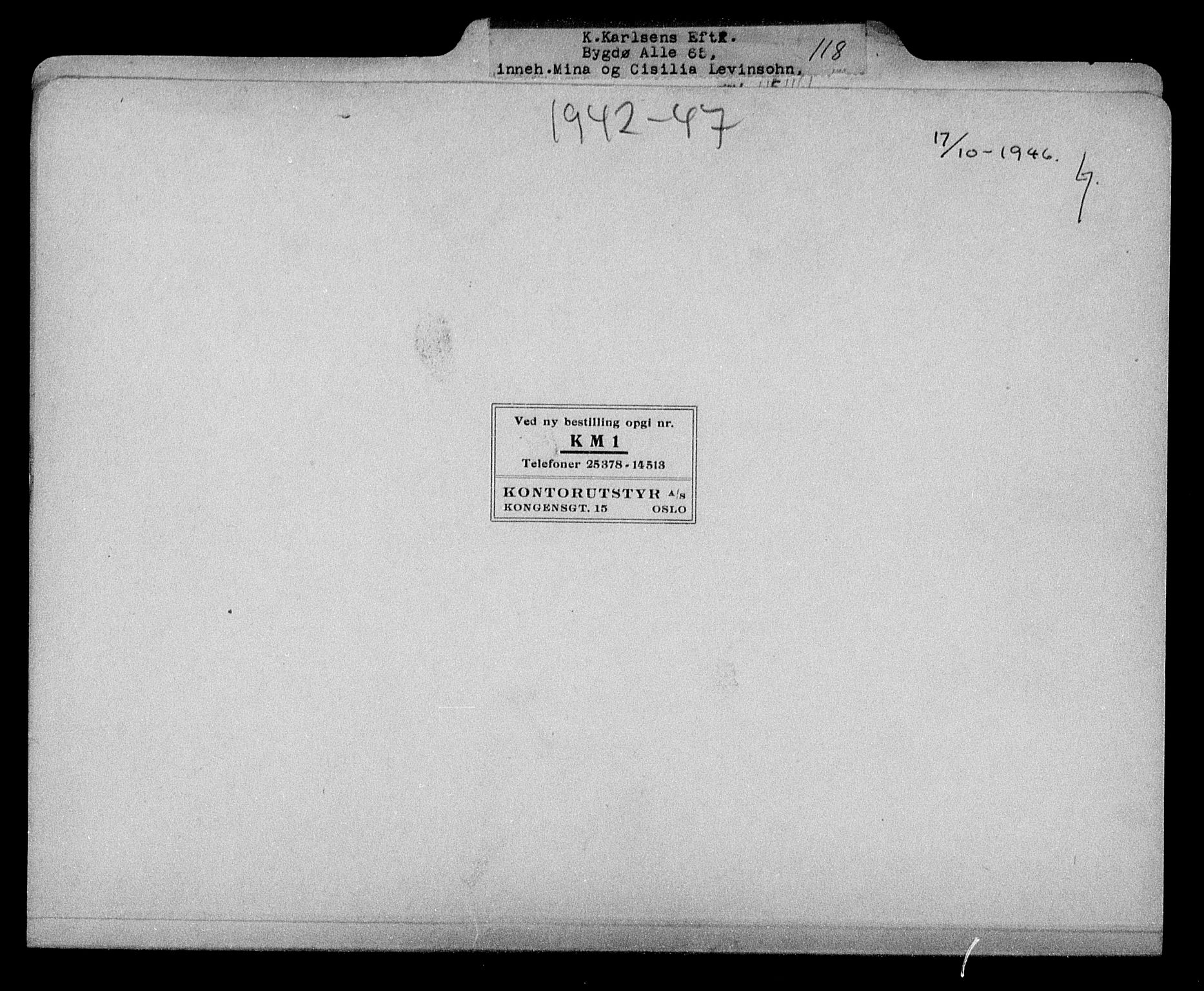 Justisdepartementet, Tilbakeføringskontoret for inndratte formuer, AV/RA-S-1564/H/Hc/Hcc/L0958: --, 1945-1947, s. 575