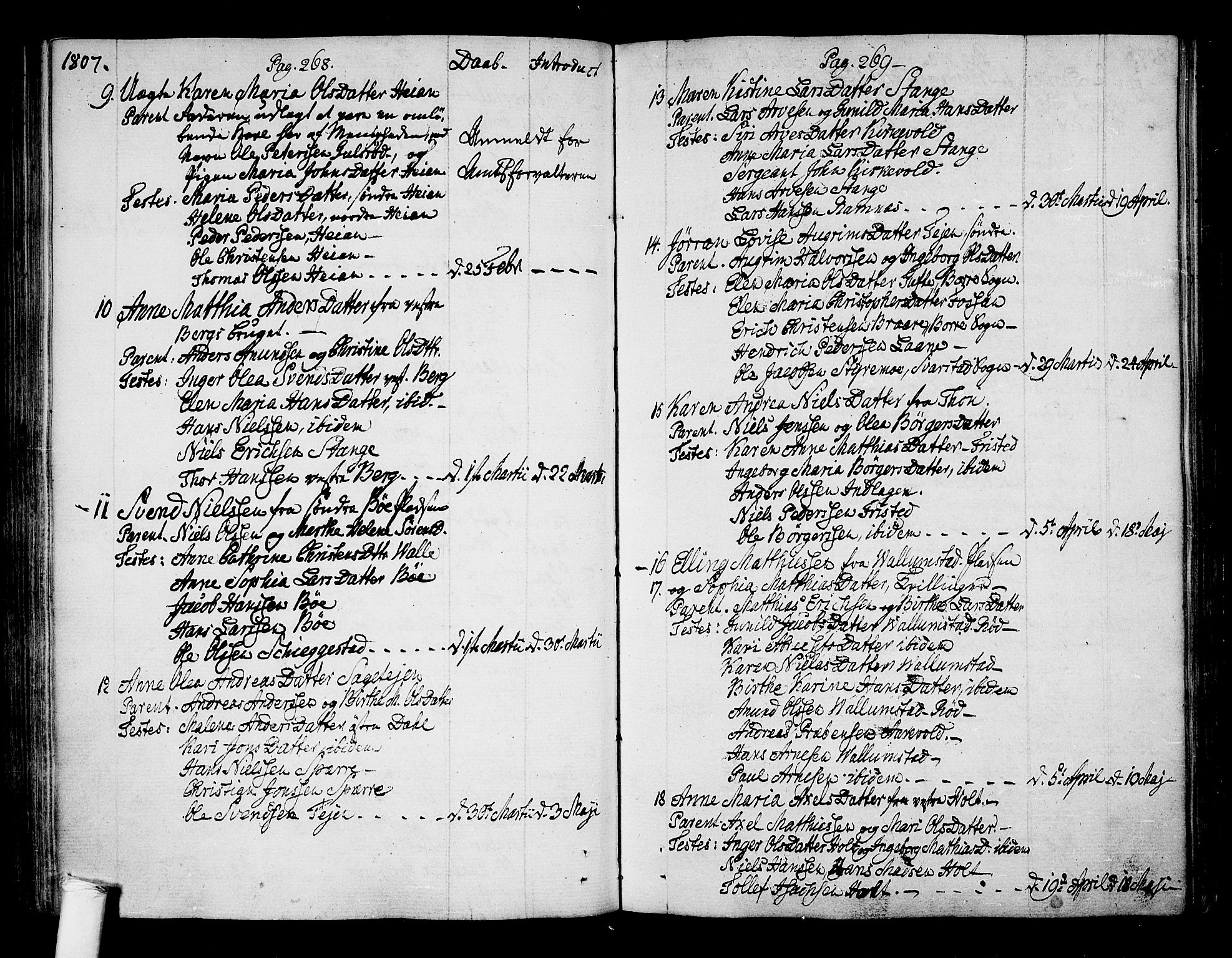 Ramnes kirkebøker, SAKO/A-314/F/Fa/L0003: Ministerialbok nr. I 3, 1790-1813, s. 268-269
