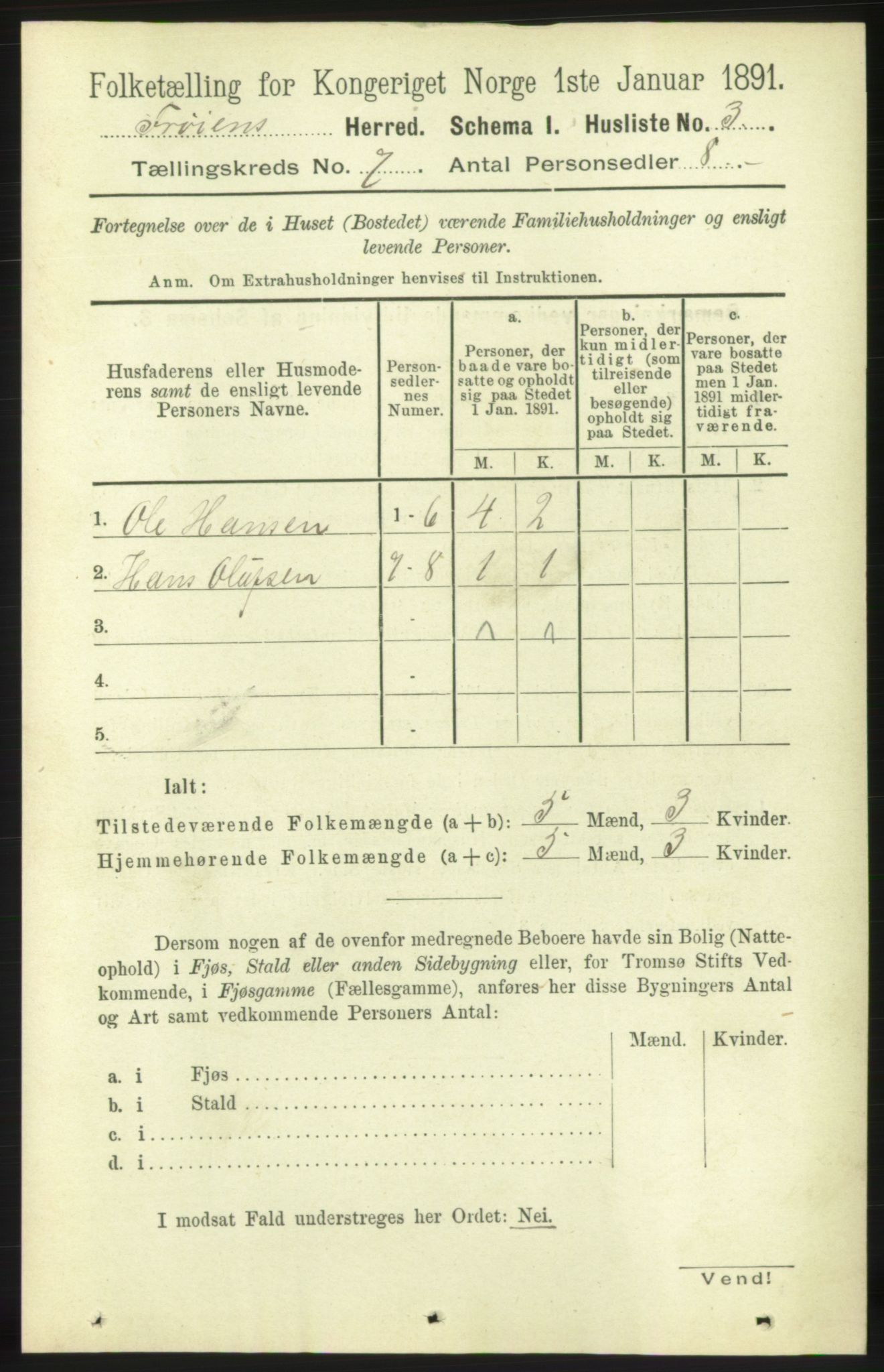 RA, Folketelling 1891 for 1619 Frøya herred, 1891, s. 4924