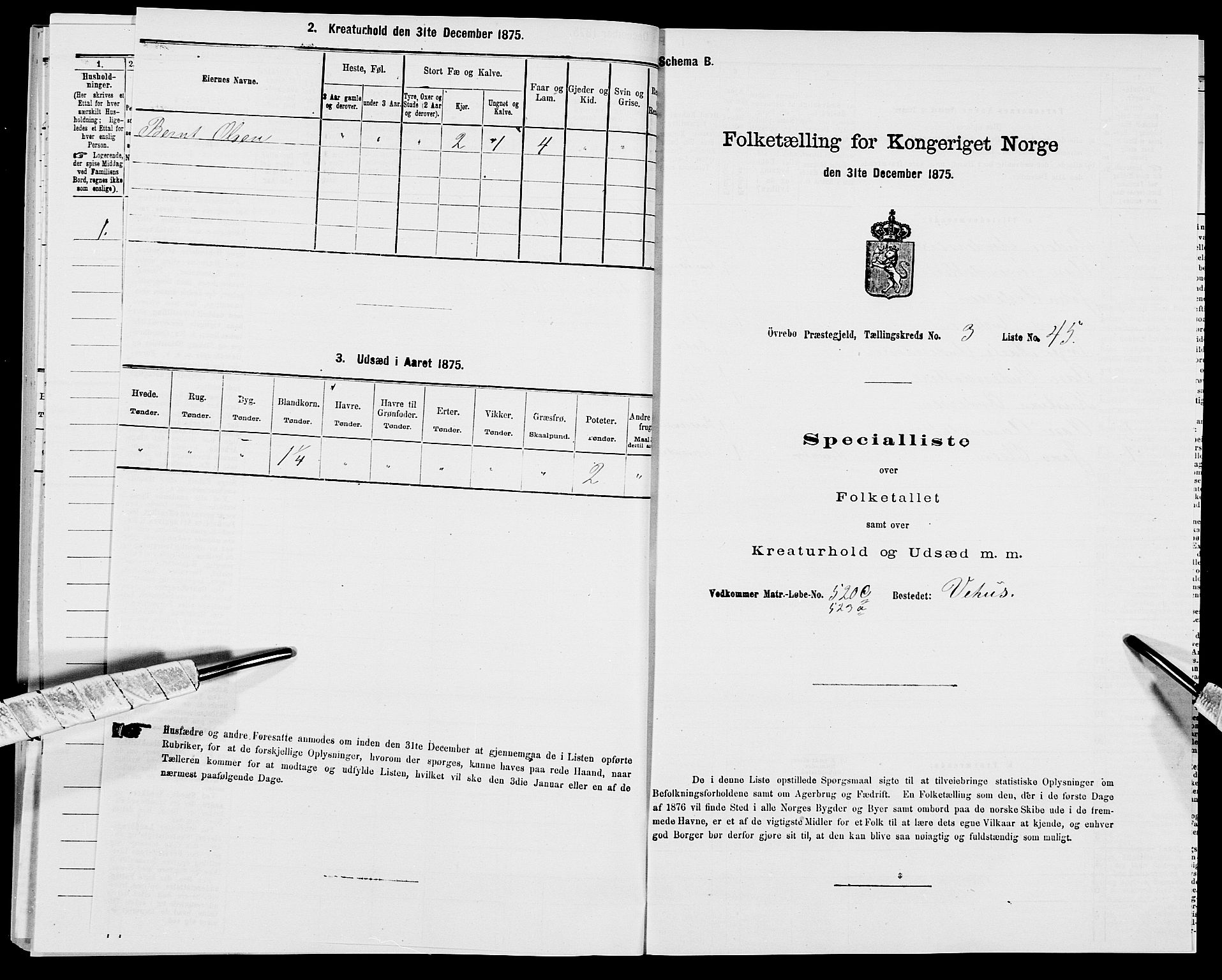 SAK, Folketelling 1875 for 1016P Øvrebø prestegjeld, 1875, s. 362