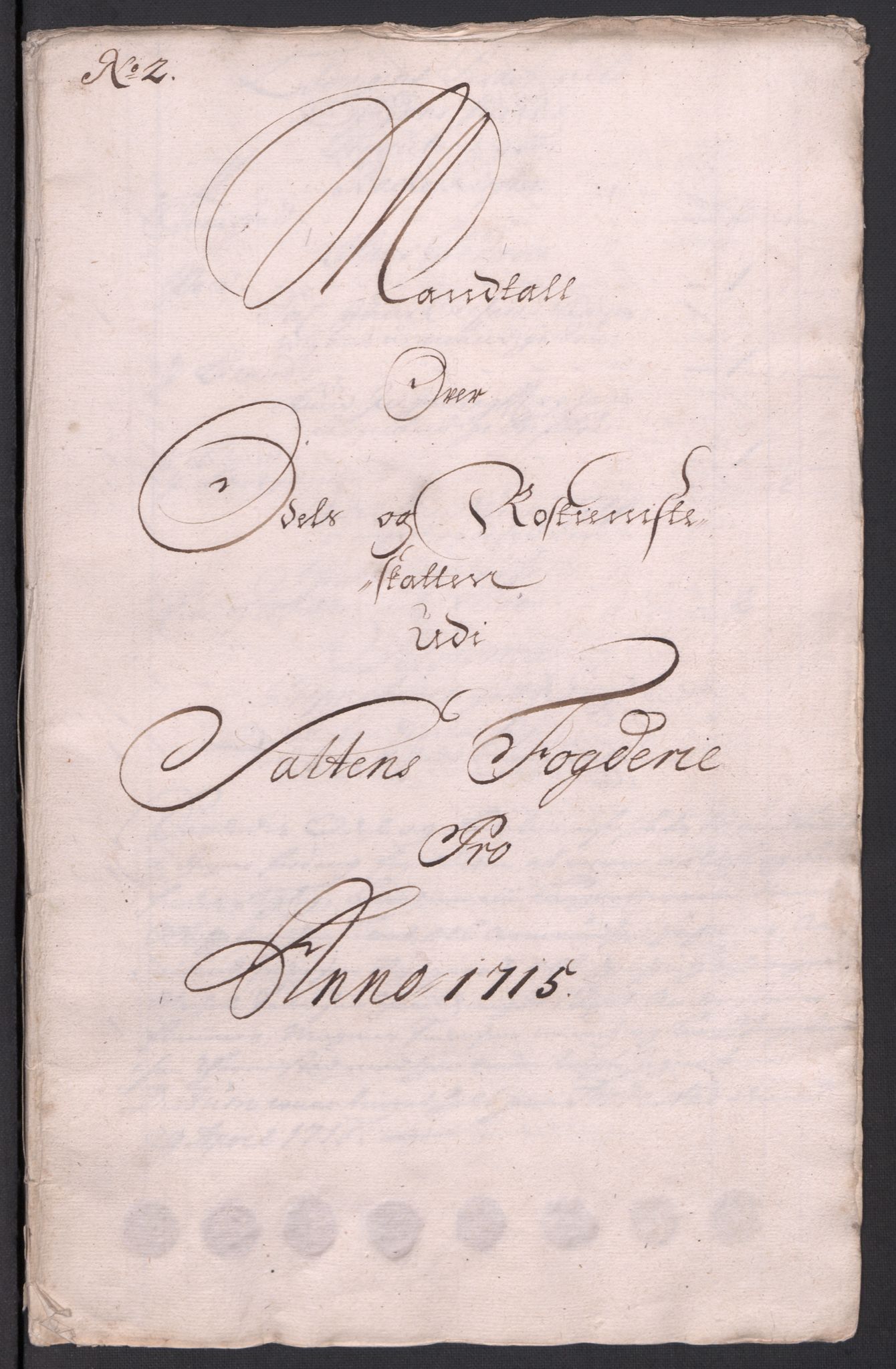 Rentekammeret inntil 1814, Reviderte regnskaper, Fogderegnskap, RA/EA-4092/R66/L4585: Fogderegnskap Salten, 1715, s. 61