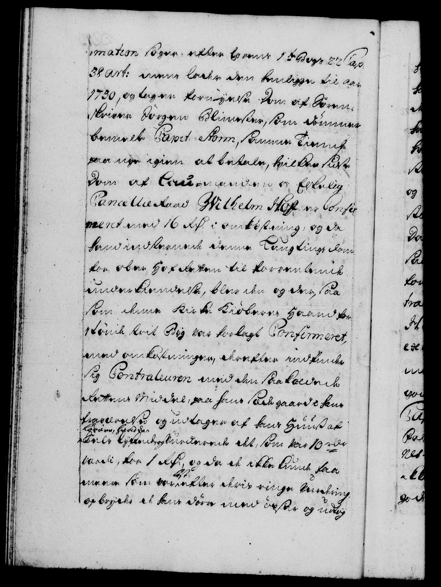 Danske Kanselli 1572-1799, AV/RA-EA-3023/F/Fc/Fca/Fcab/L0025: Norske tegnelser, 1730-1733, s. 243b