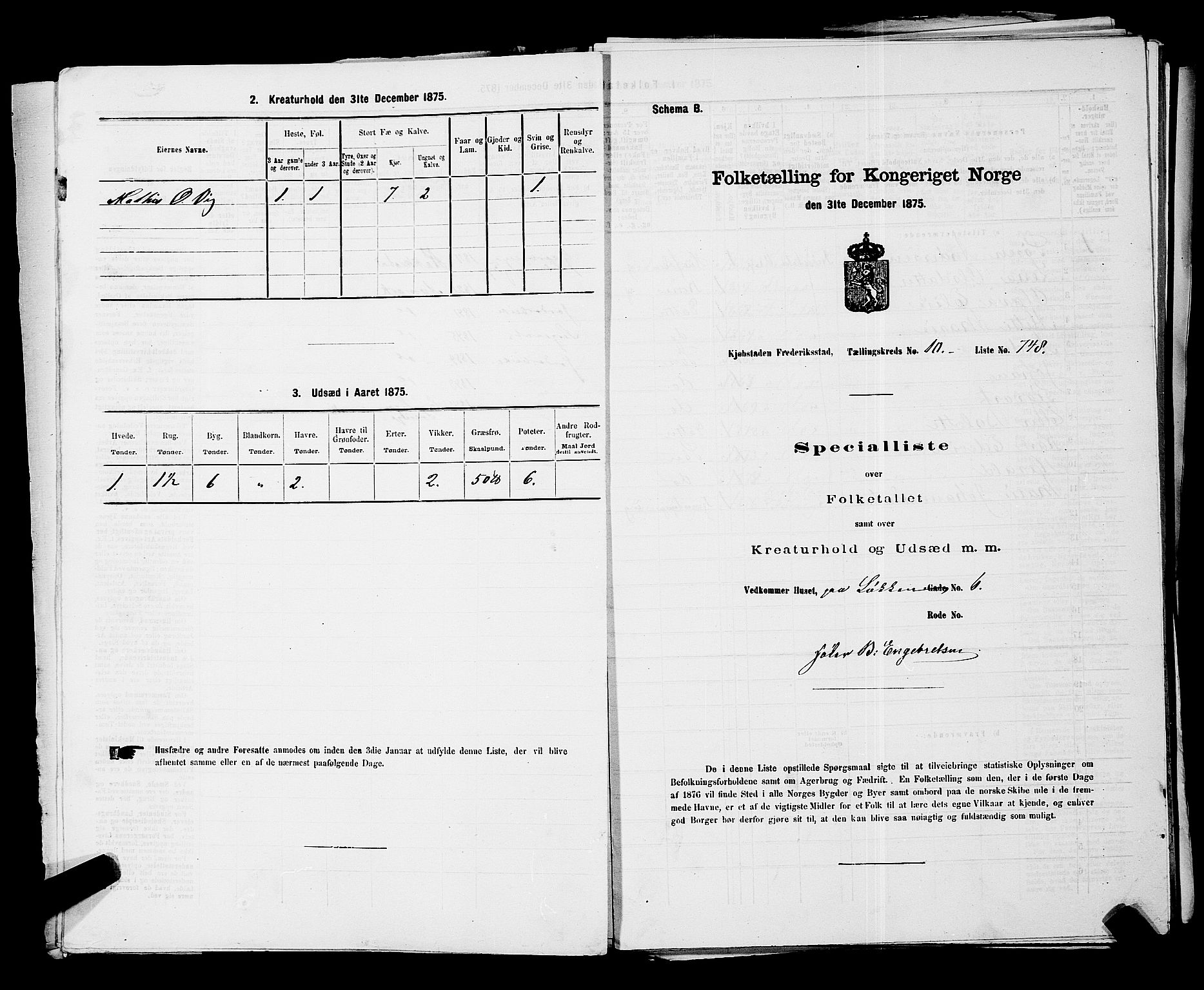 RA, Folketelling 1875 for 0103B Fredrikstad prestegjeld, Fredrikstad kjøpstad, 1875, s. 1712