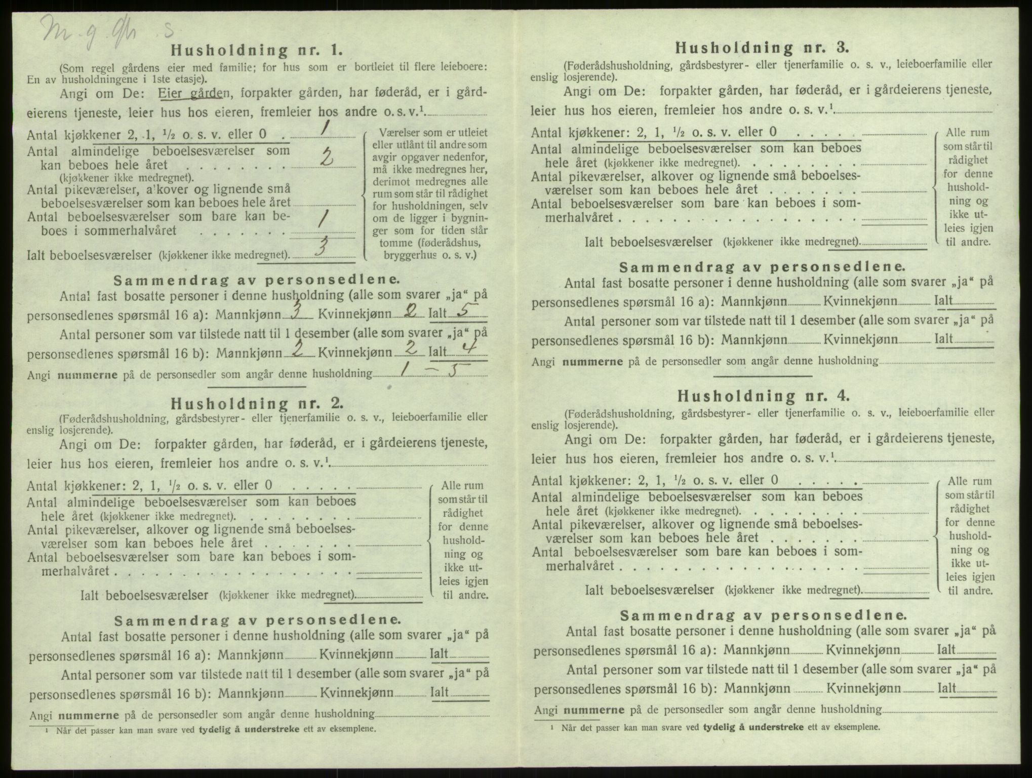 SAB, Folketelling 1920 for 1261 Manger herred, 1920, s. 1372