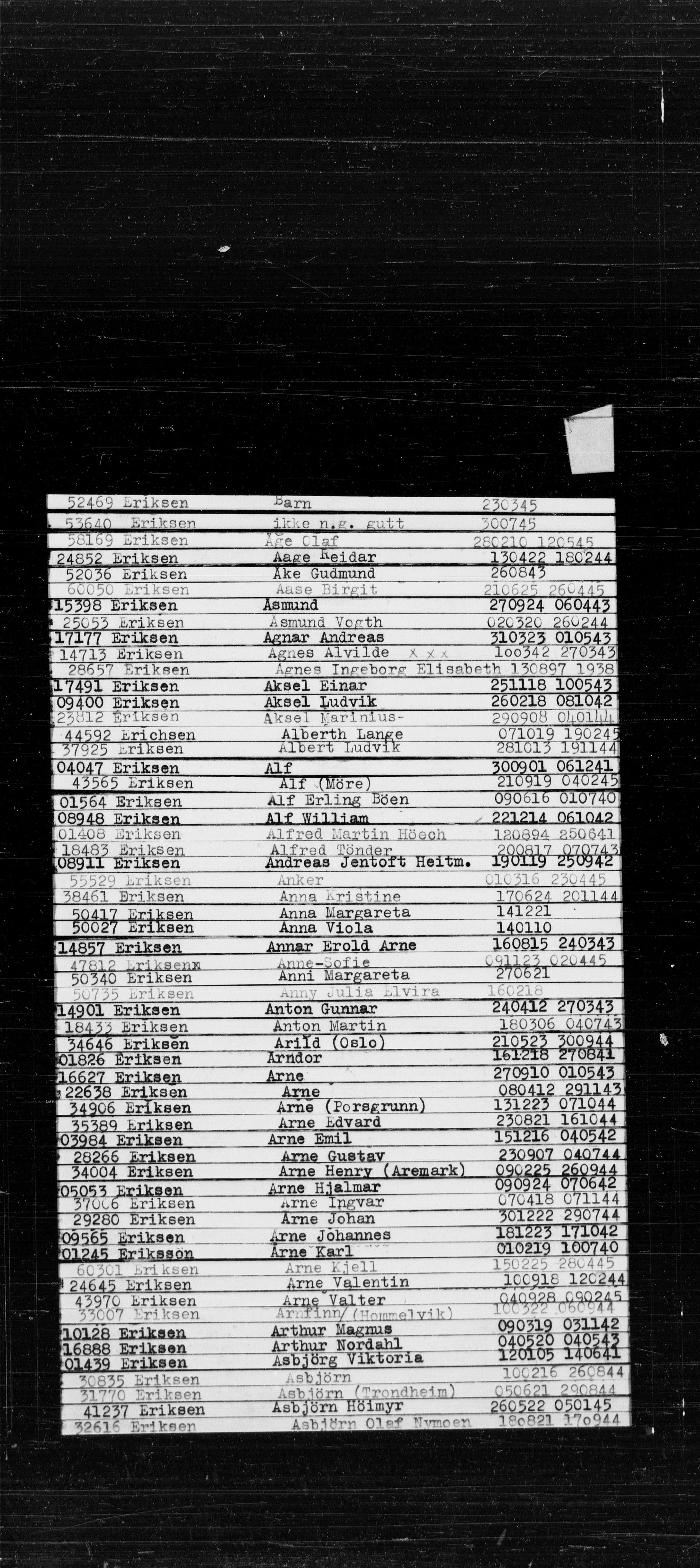 Den Kgl. Norske Legasjons Flyktningskontor, RA/S-6753/V/Va/L0022: Kjesäterkartoteket.  Alfabetisk register, A-Å., 1940-1945, s. 172
