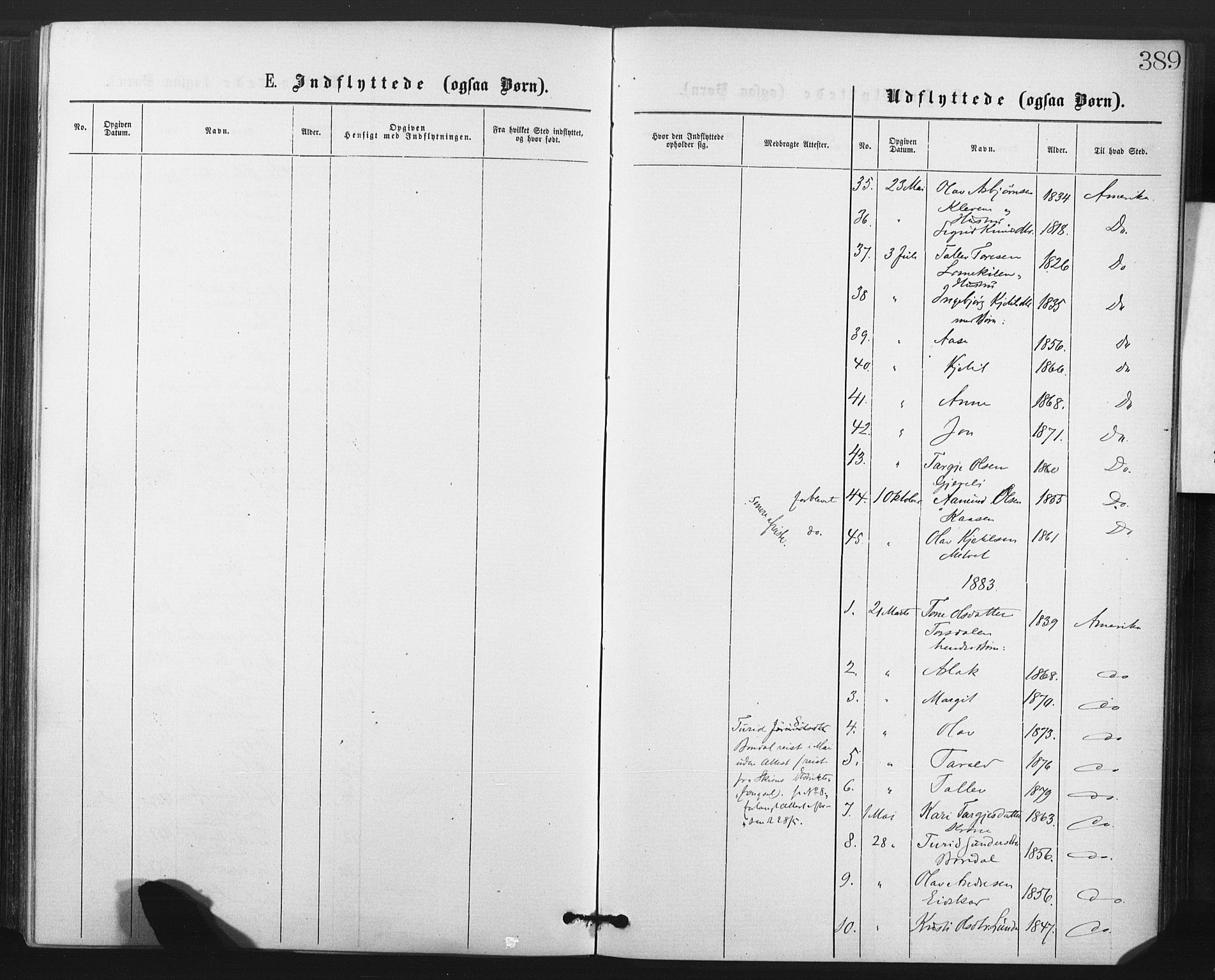 Fyresdal kirkebøker, AV/SAKO-A-263/F/Fa/L0006: Ministerialbok nr. I 6, 1872-1886, s. 389