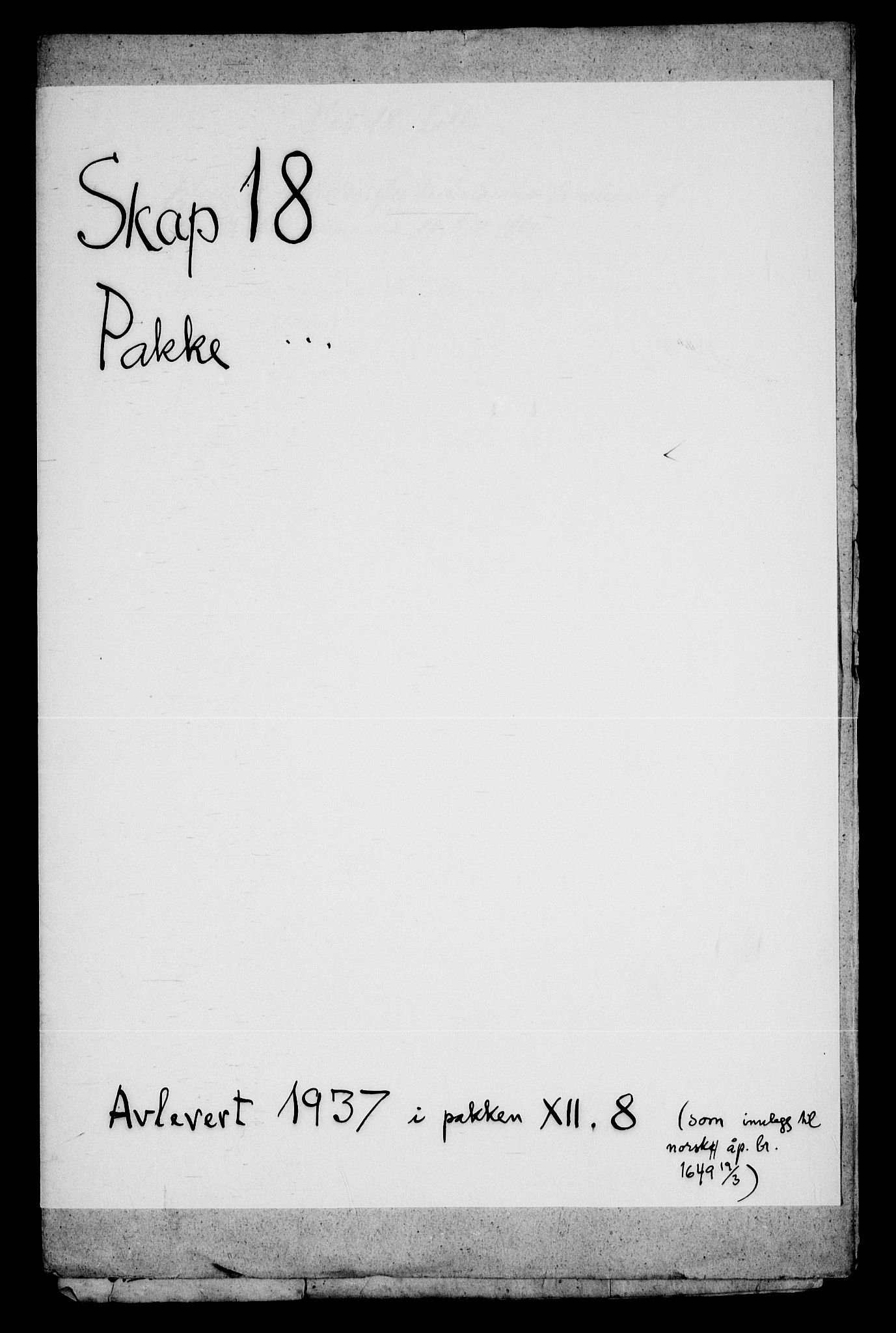 Danske Kanselli, Skapsaker, RA/EA-4061/F/L0135: Skap 18, pakke 4-6, 1597-1646, s. 50