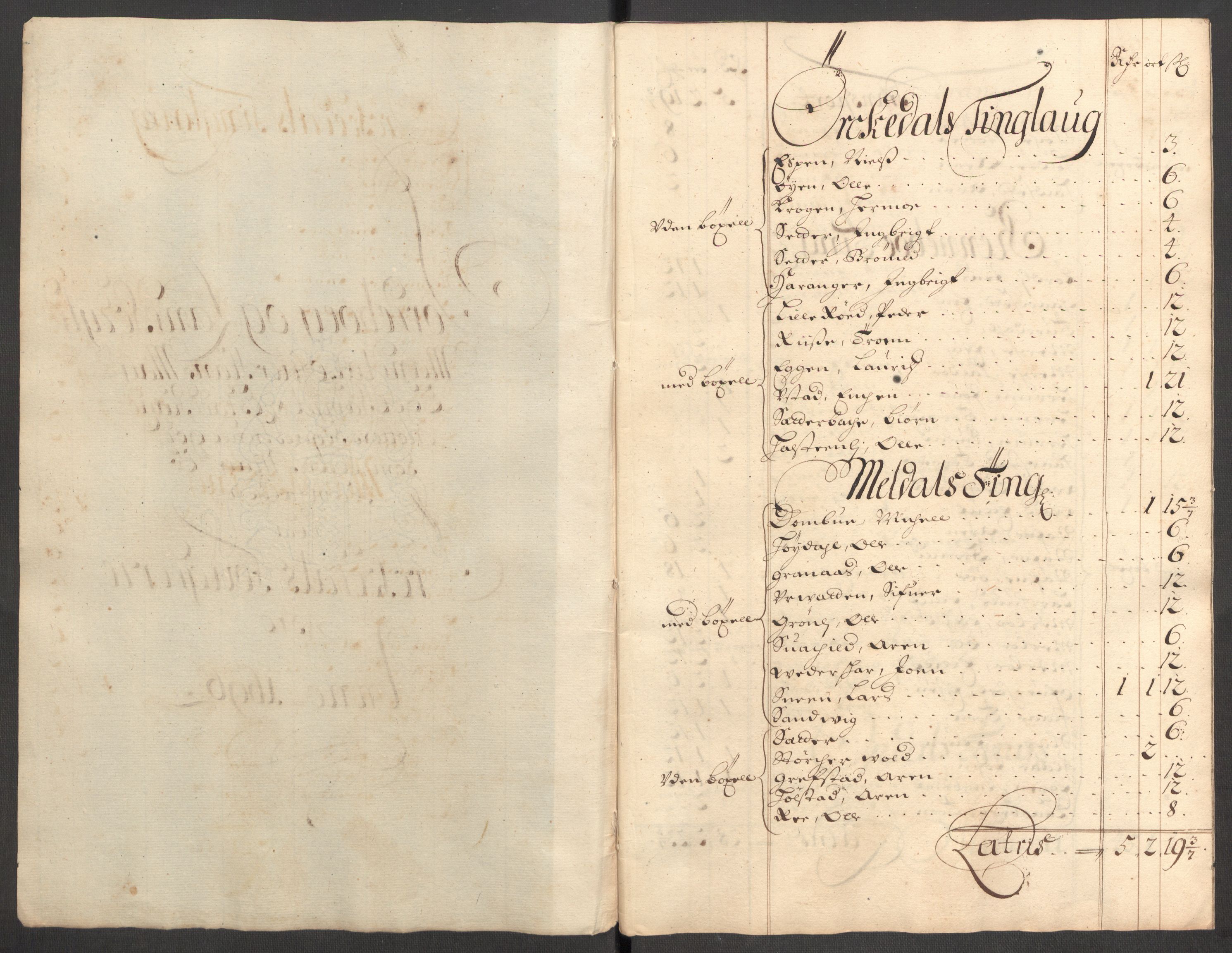 Rentekammeret inntil 1814, Reviderte regnskaper, Fogderegnskap, RA/EA-4092/R60/L3946: Fogderegnskap Orkdal og Gauldal, 1696, s. 158