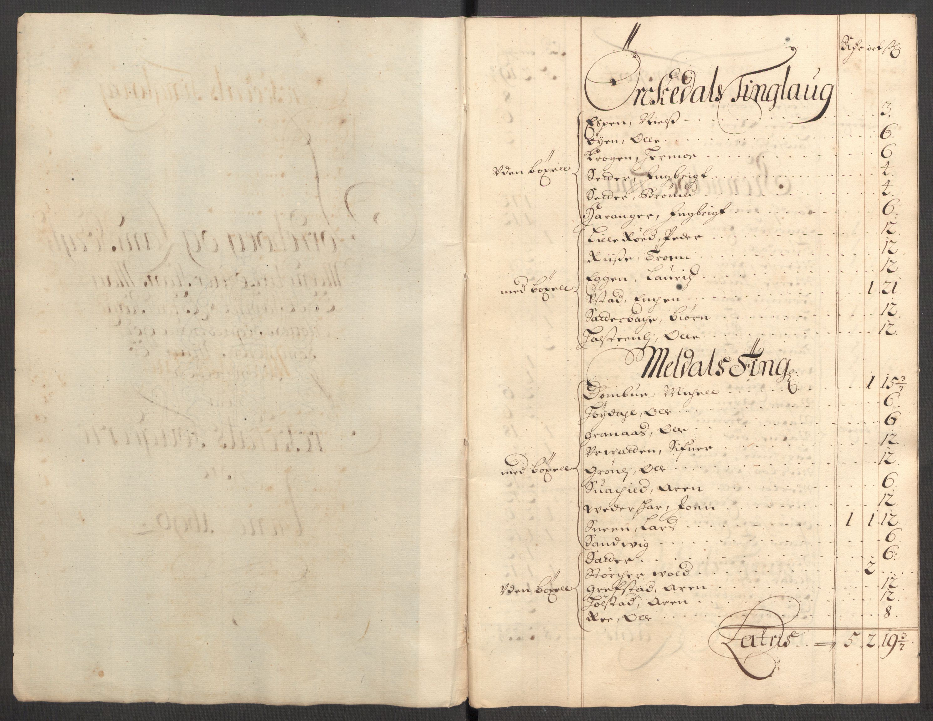 Rentekammeret inntil 1814, Reviderte regnskaper, Fogderegnskap, AV/RA-EA-4092/R60/L3946: Fogderegnskap Orkdal og Gauldal, 1696, s. 158