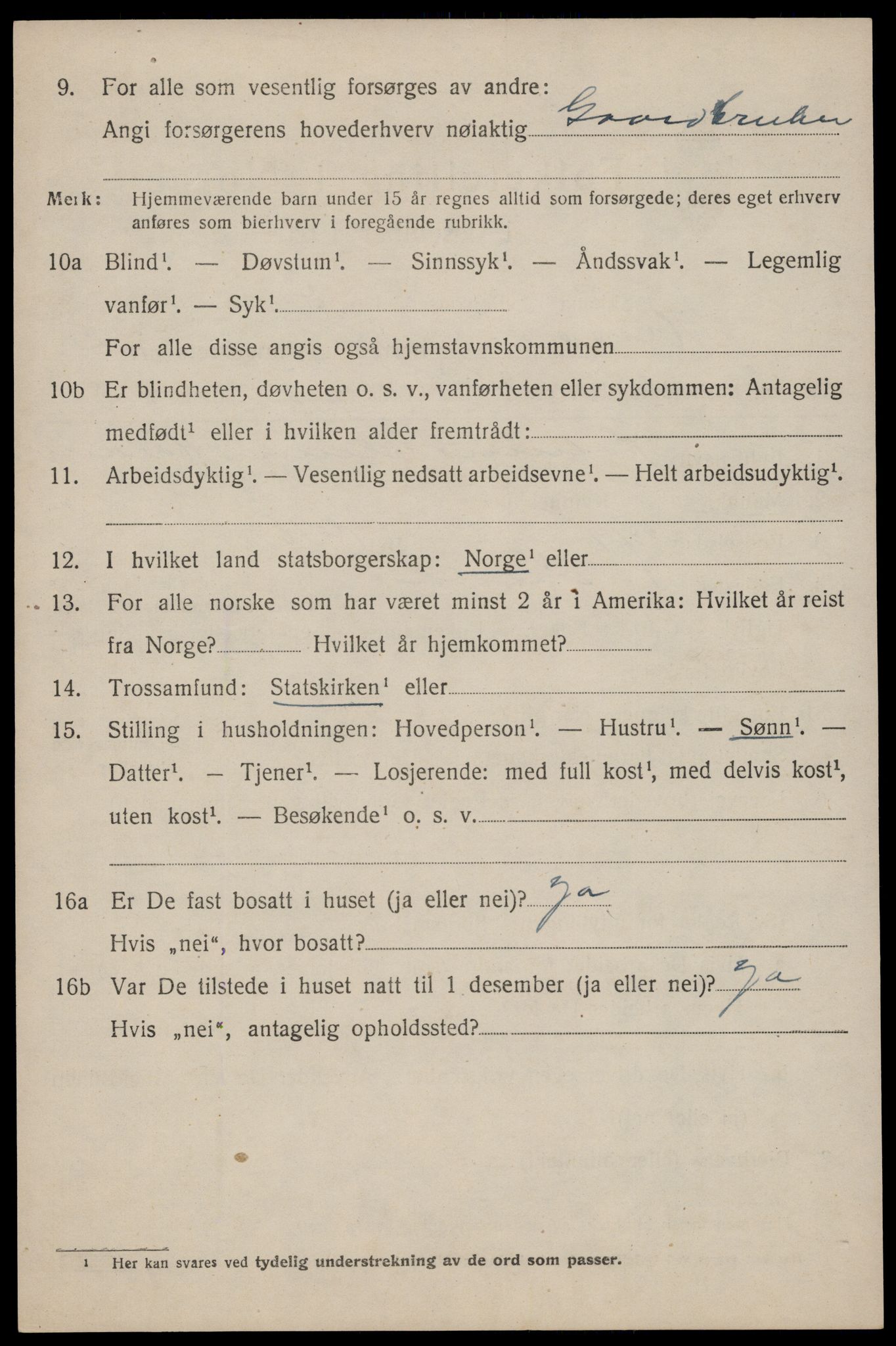 SAST, Folketelling 1920 for 1120 Klepp herred, 1920, s. 2881